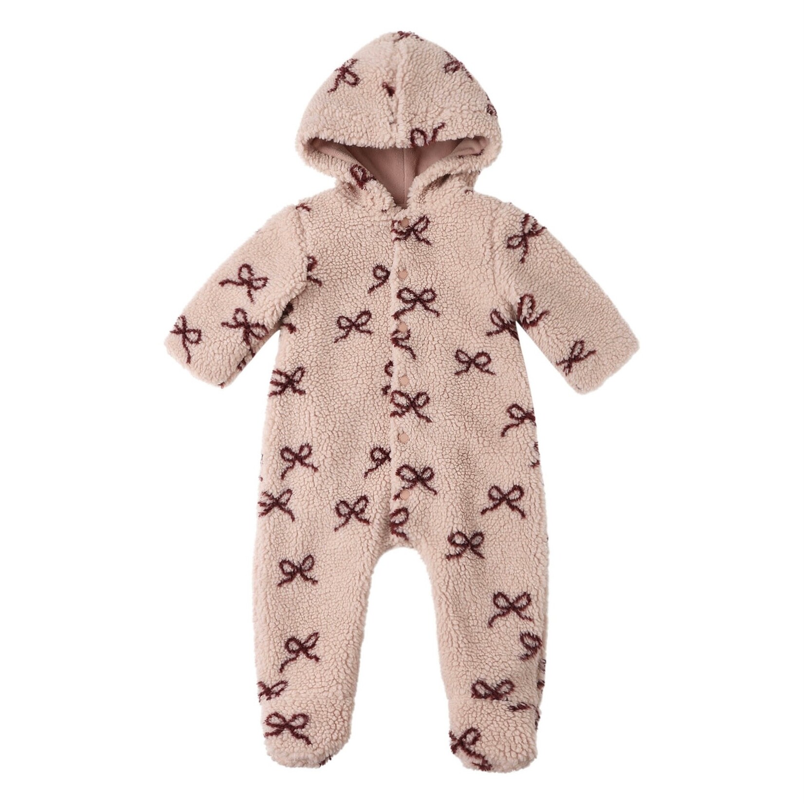 Rylee + Cru Rylee + Cru - Fleece Bows Jumpsuit