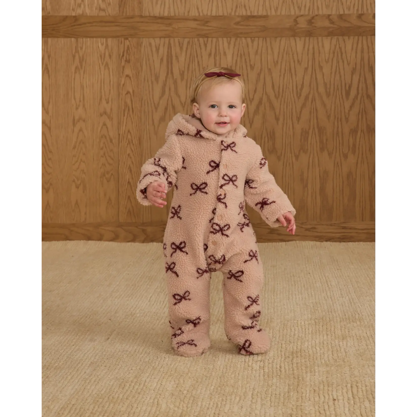 Rylee + Cru Rylee + Cru - Fleece Bows Jumpsuit