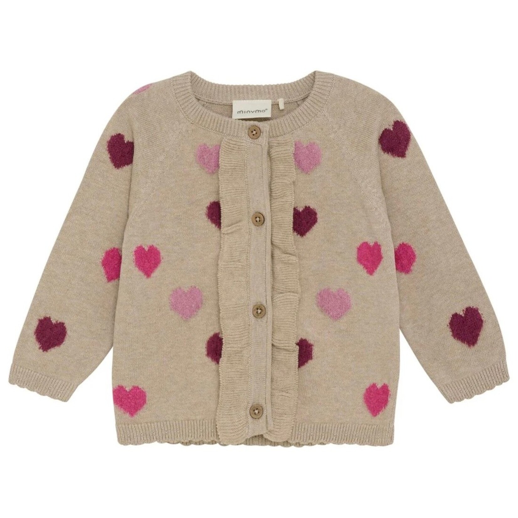 MinyMo Minymo - Heart Knit Cardigan