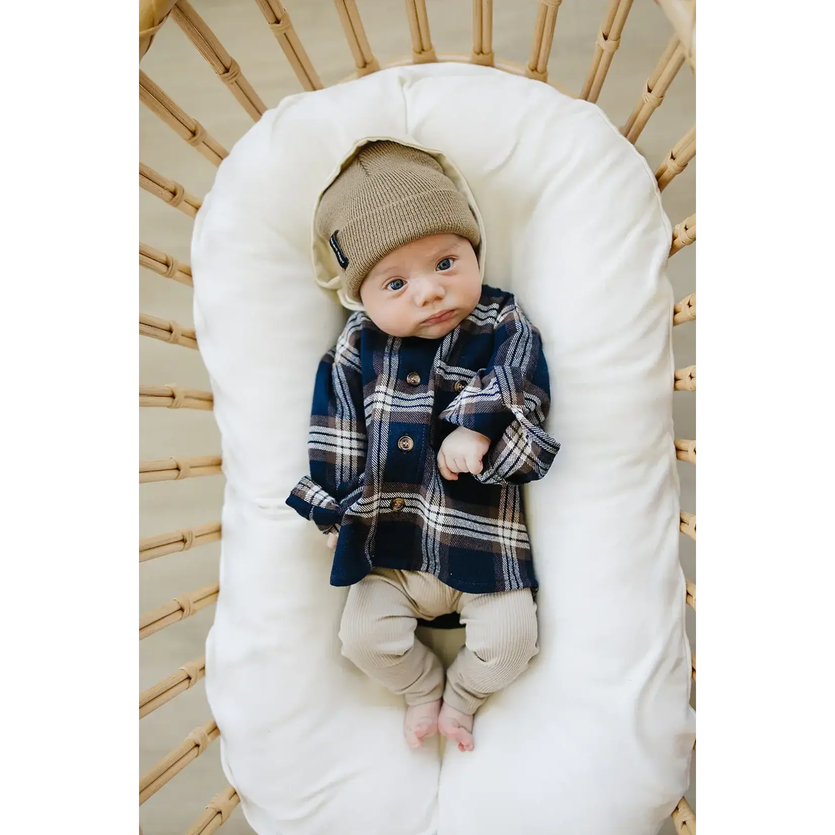 Mebie Baby Mebie Baby - Plaid Hooded Button Up Shirt