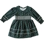 Mebie Baby Mebie Baby - Tulip Smocked Peter Pan Collar Dress