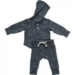 Mebie Baby Mebie Baby - Lightning Bolt Hooded Set