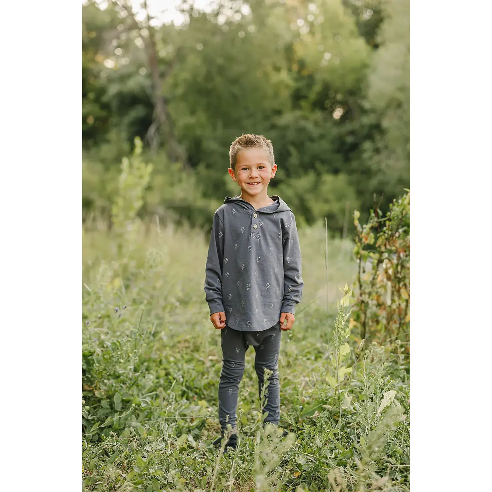 Mebie Baby Mebie Baby - Lightning Bolt Hooded Set