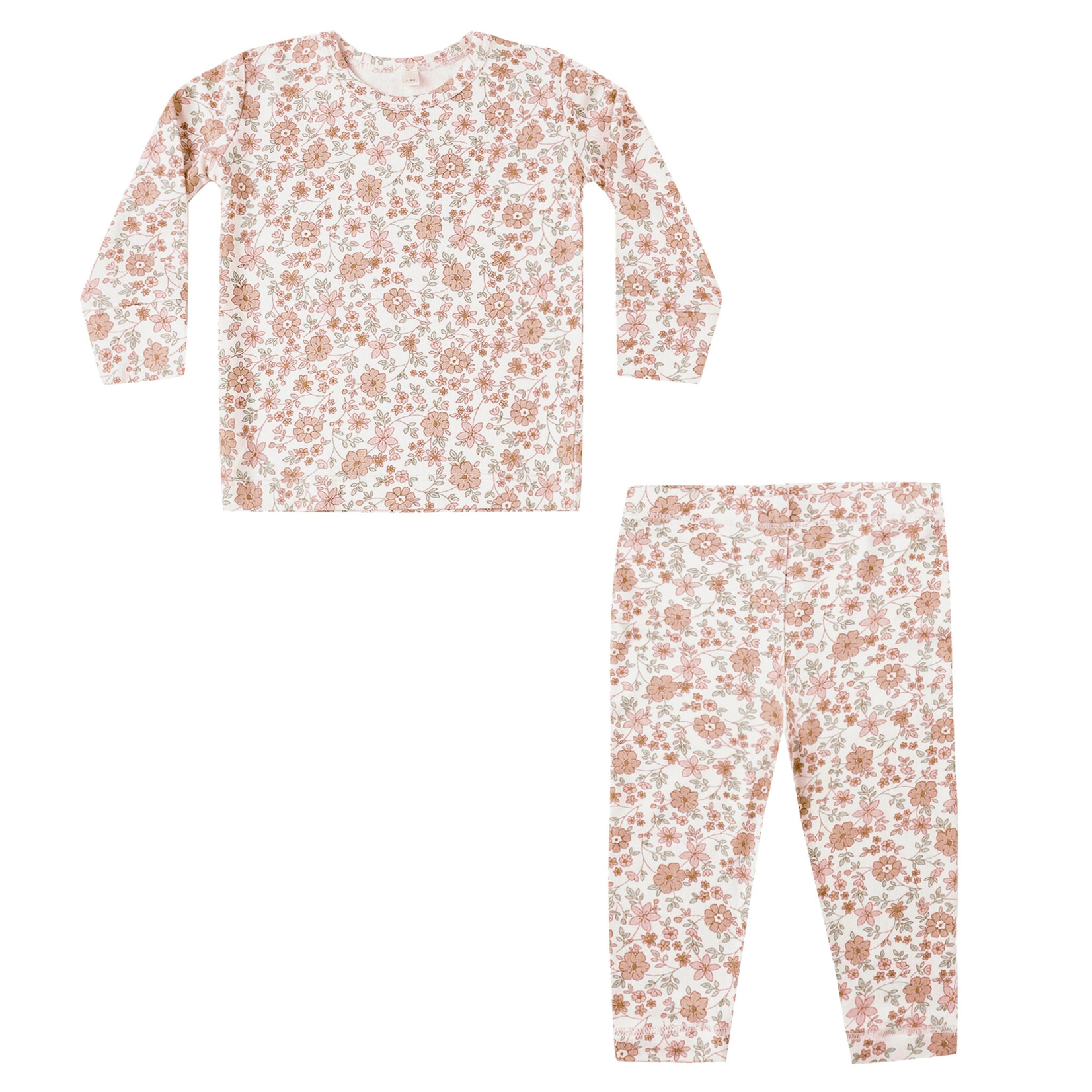 Quincy Mae Quincy Mae - Bamboo Bloom Zip Pajama Set