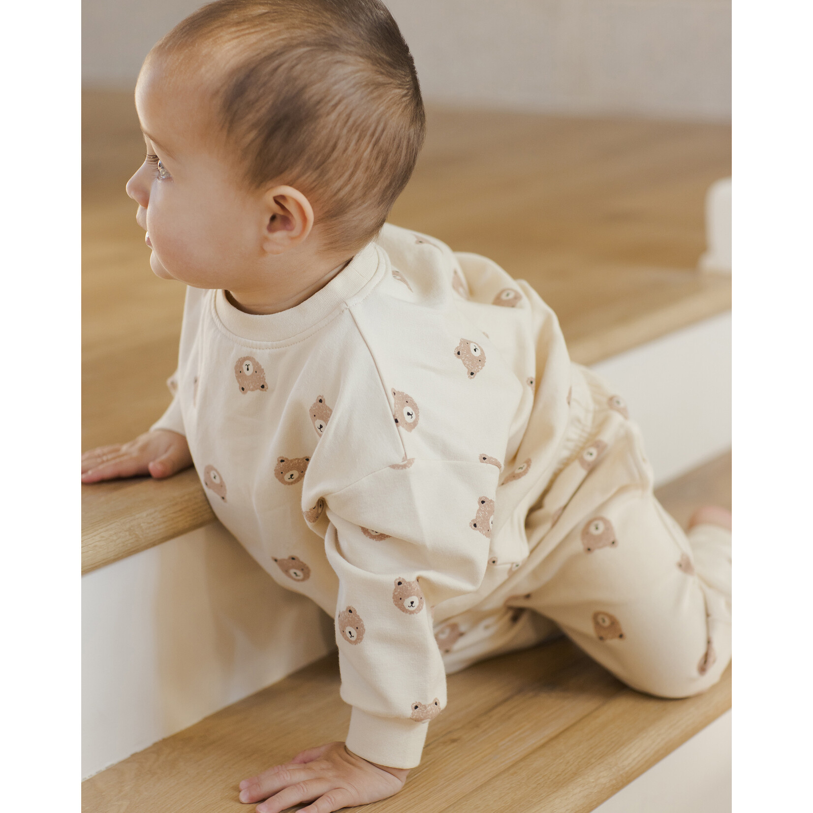 Quincy Mae Quincy Mae - Relaxed Sweatshirt Brown Bear