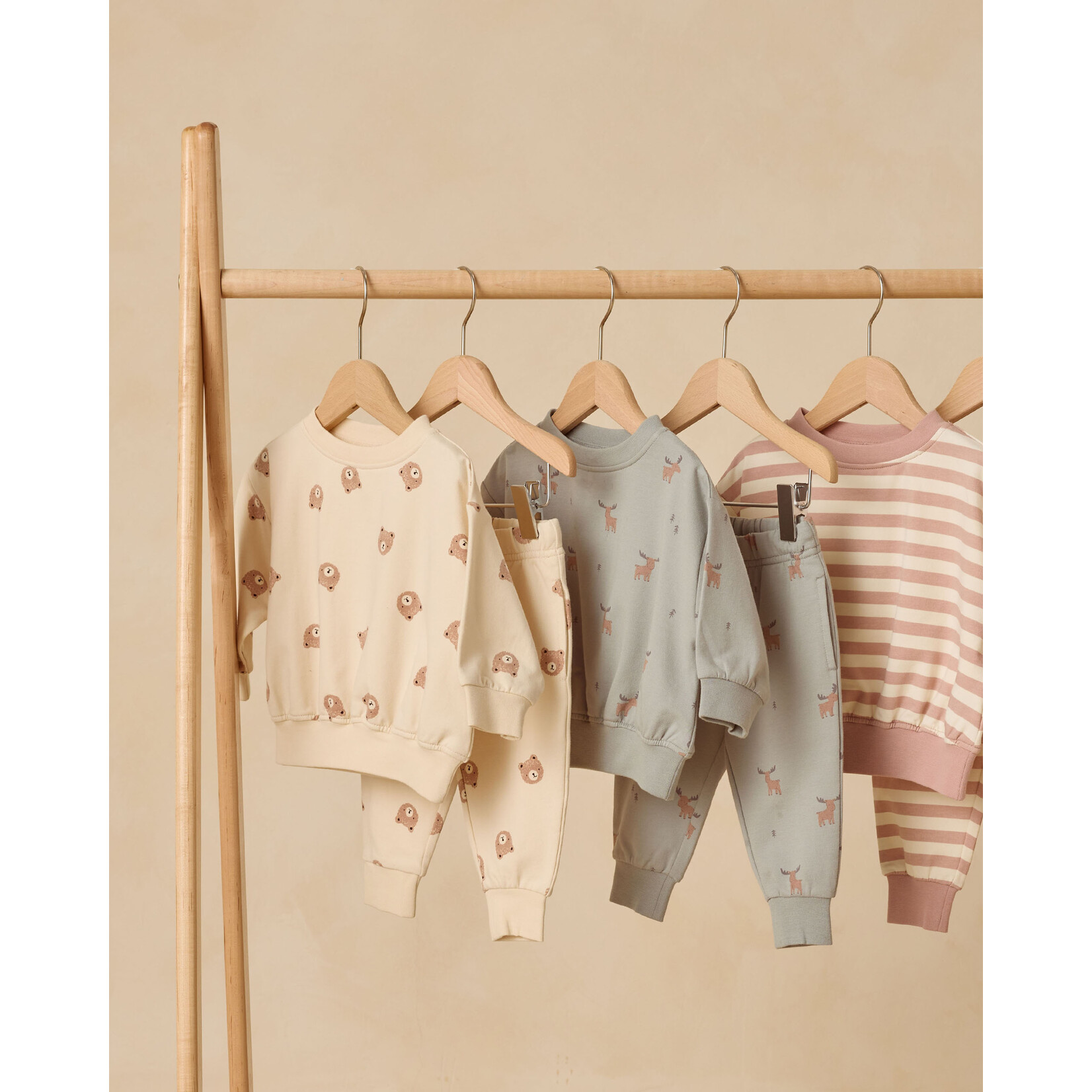 Quincy Mae Quincy Mae - Relaxed Sweatpant  Brown Bear