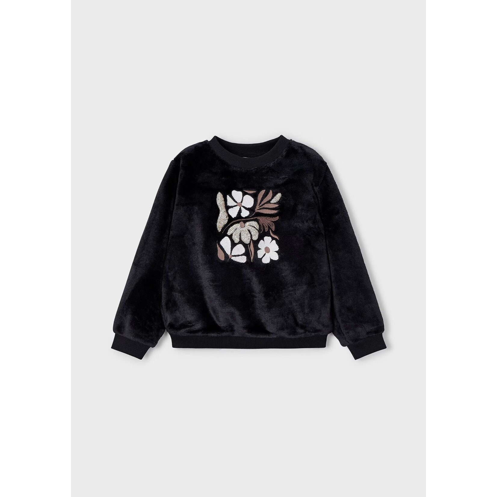 Mayoral Mayoral - Sweatshirt With Floral Faux Fur (2432)