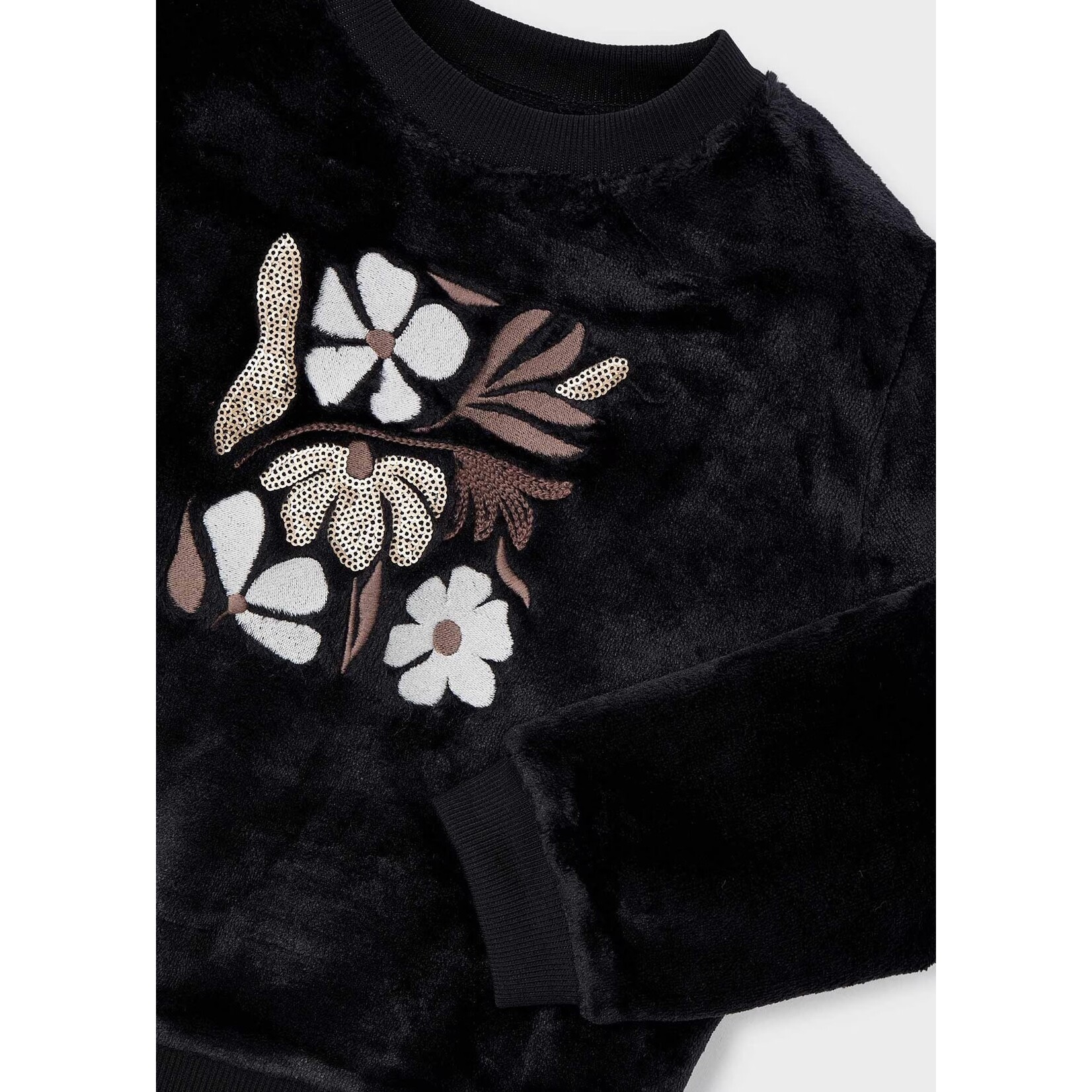 Mayoral Mayoral - Sweatshirt With Floral Faux Fur (2432)