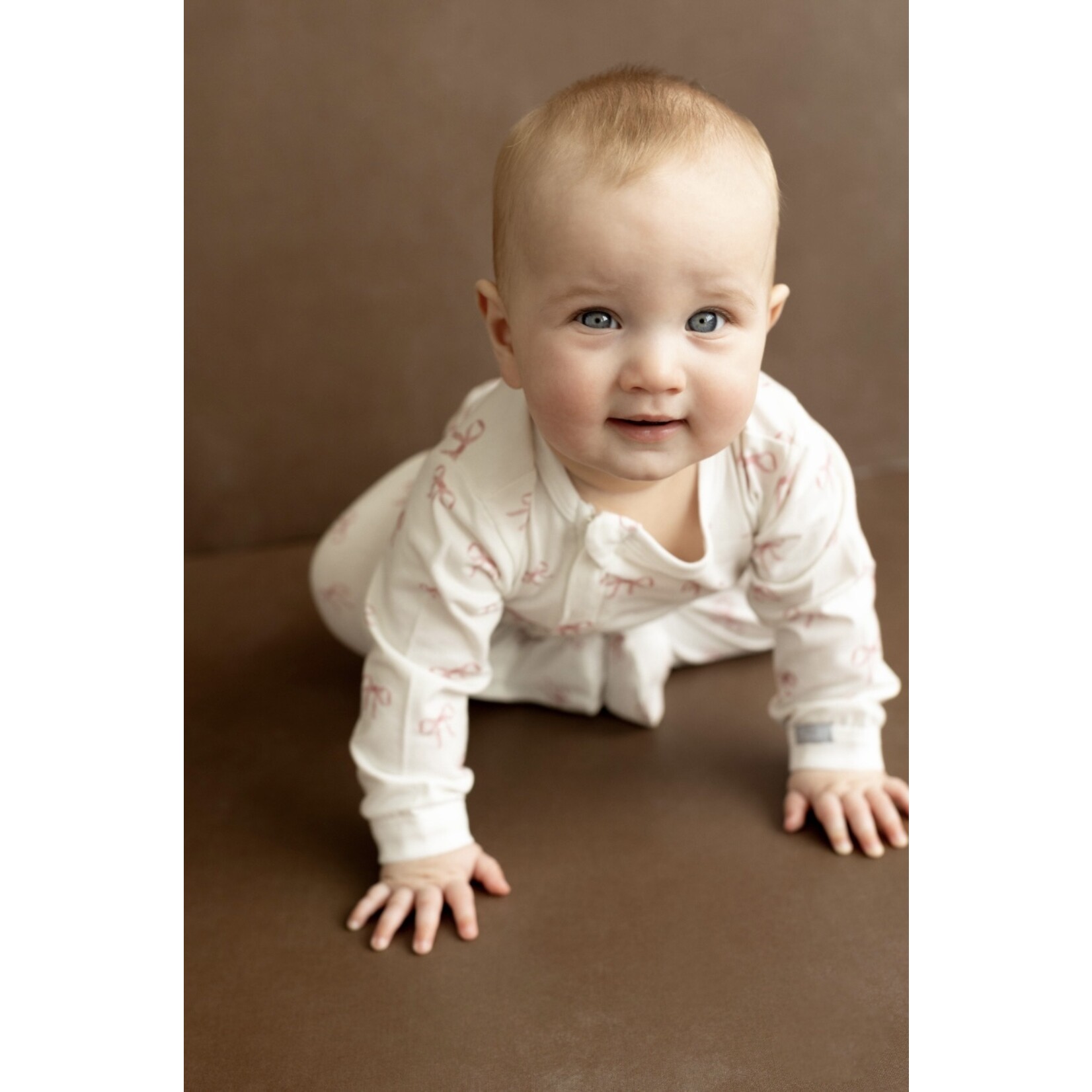 Coccoli Coccoli - Cotton  Modal  Bows Zipper Footie