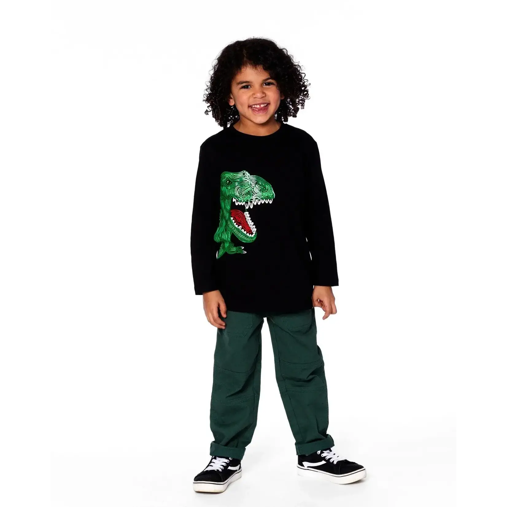 Deux Par Deux Deux Par Deux - Organic Dinosaur L/S T-Shirt