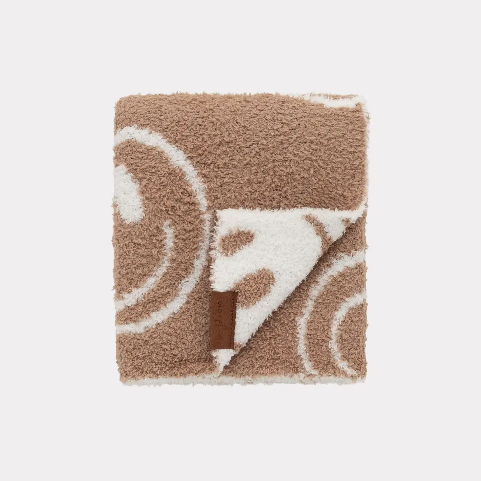 Pip + Phee Pip + Phee - Carmel Smiles Plush Blanket