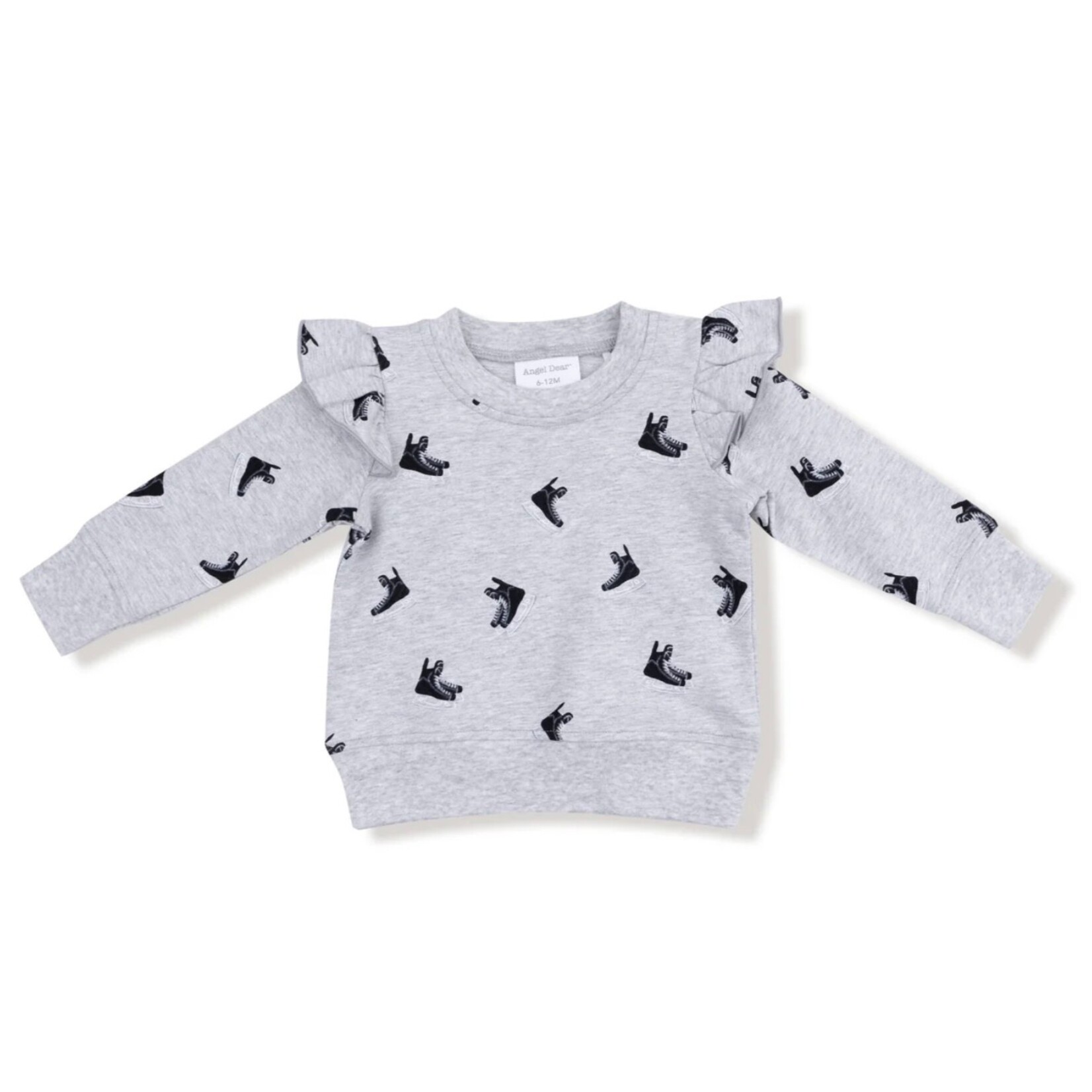 Angel Dear Angel Dear - French Terry Hockey Ruffle Sweatshirt