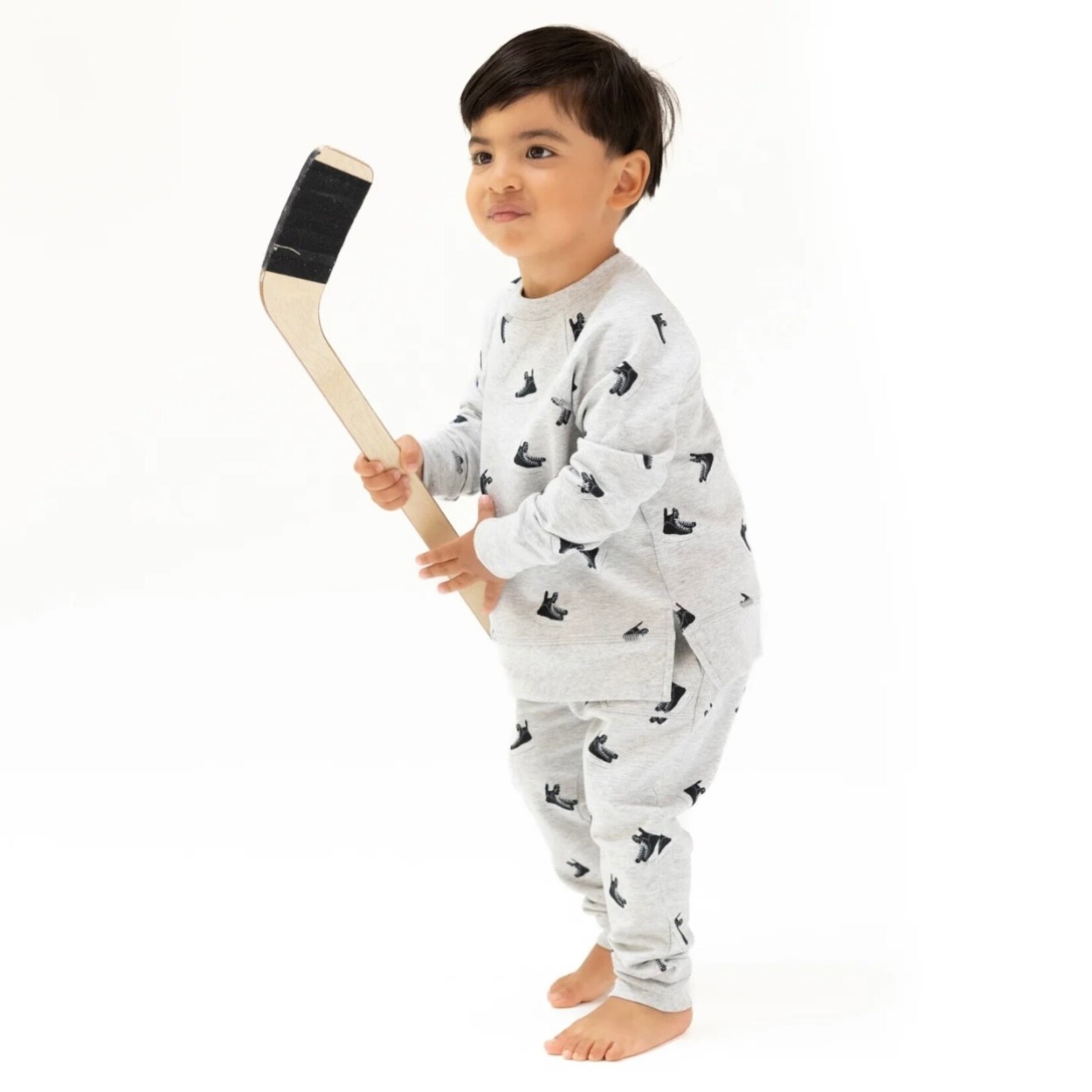 Angel Dear Angel Dear - French Terry Hockey Raglan Sweatshirt With Jogger