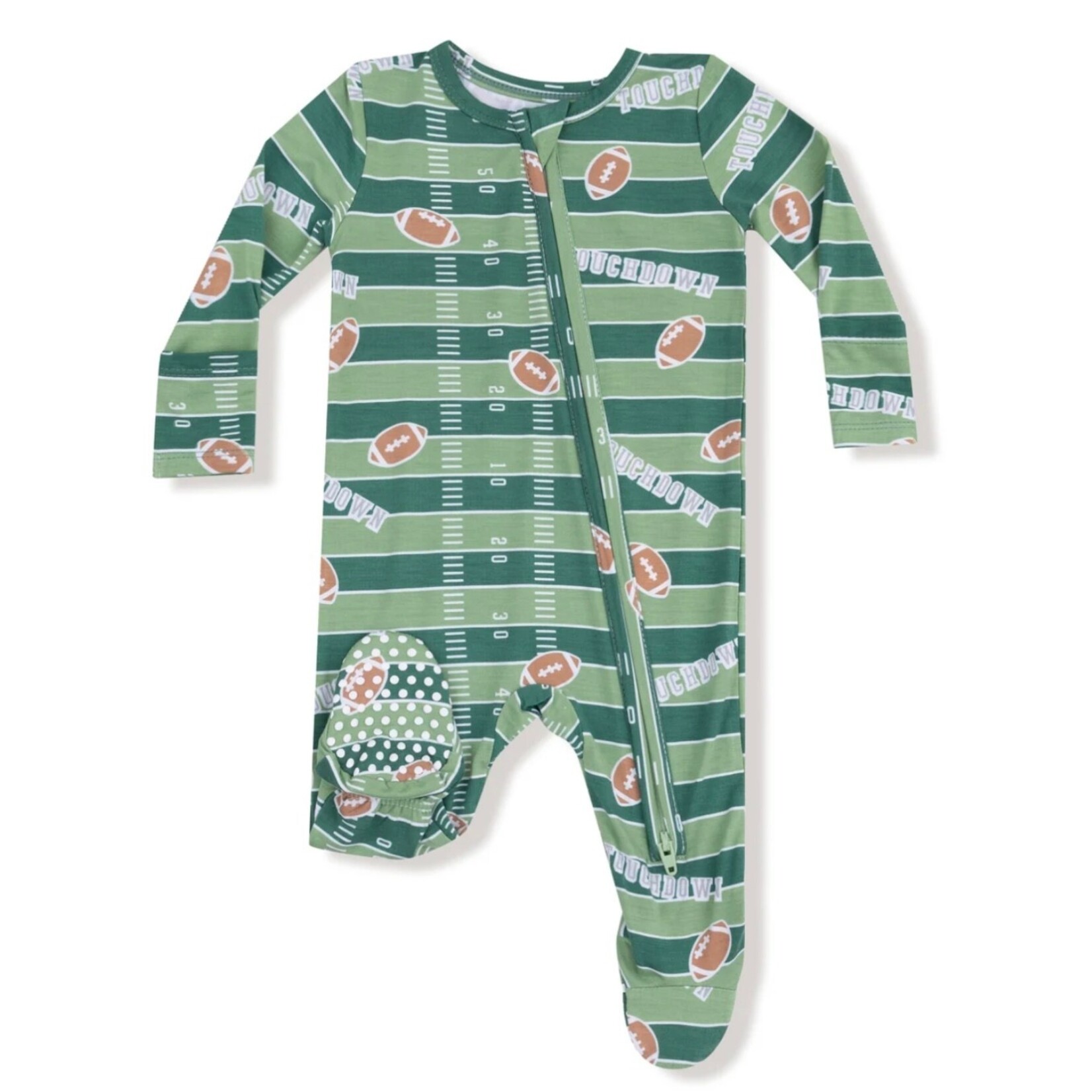 Angel Dear Angel Dear -Football Field Glow 2 Way Zipper Footie