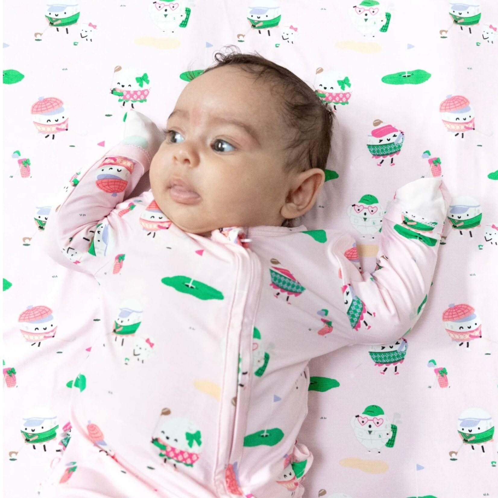 Angel Dear Angel Dear -Golf Pros 2 Way Zipper Ruffle Footie