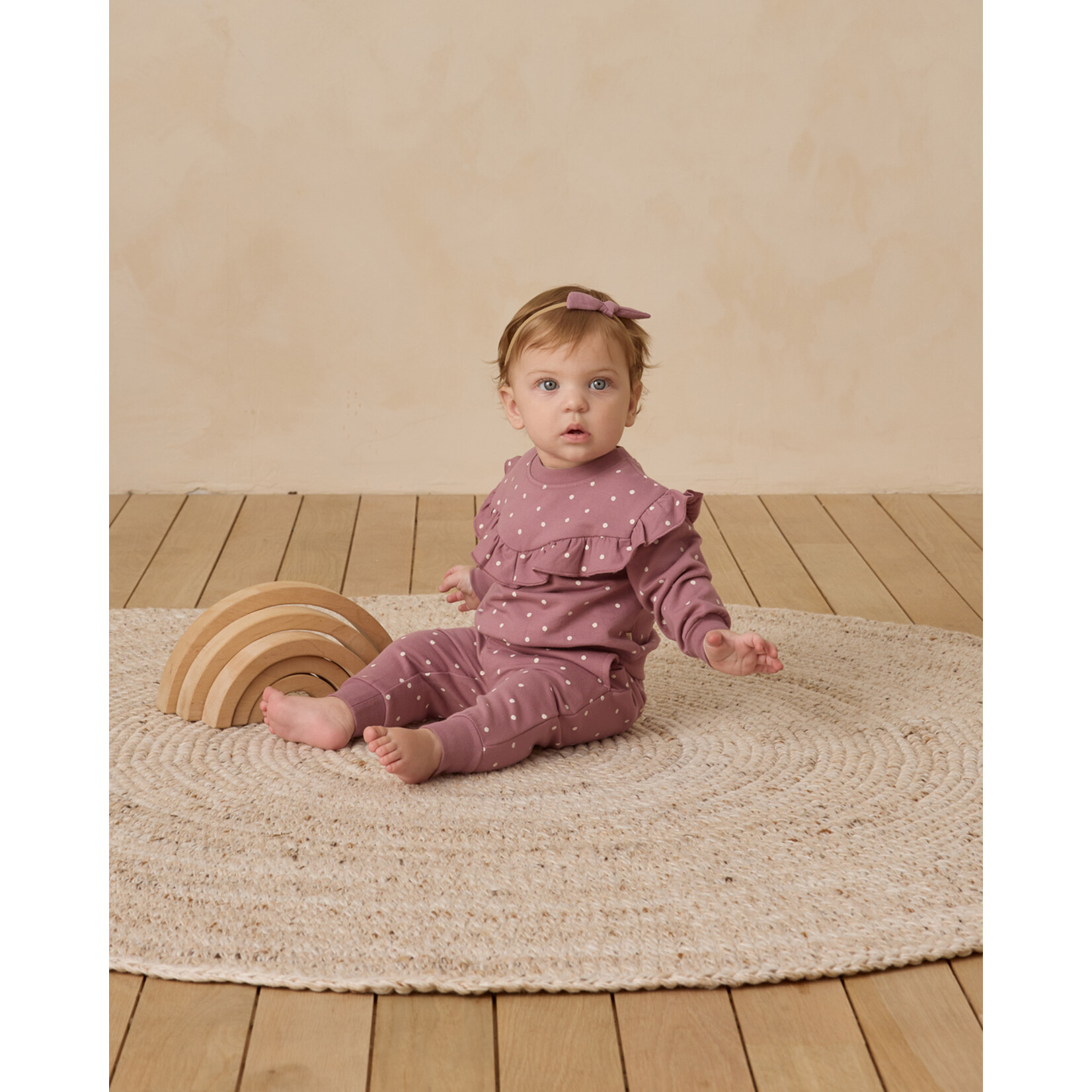 Quincy Mae Quincy Mae - Ruffle Fleece Sweatshirt