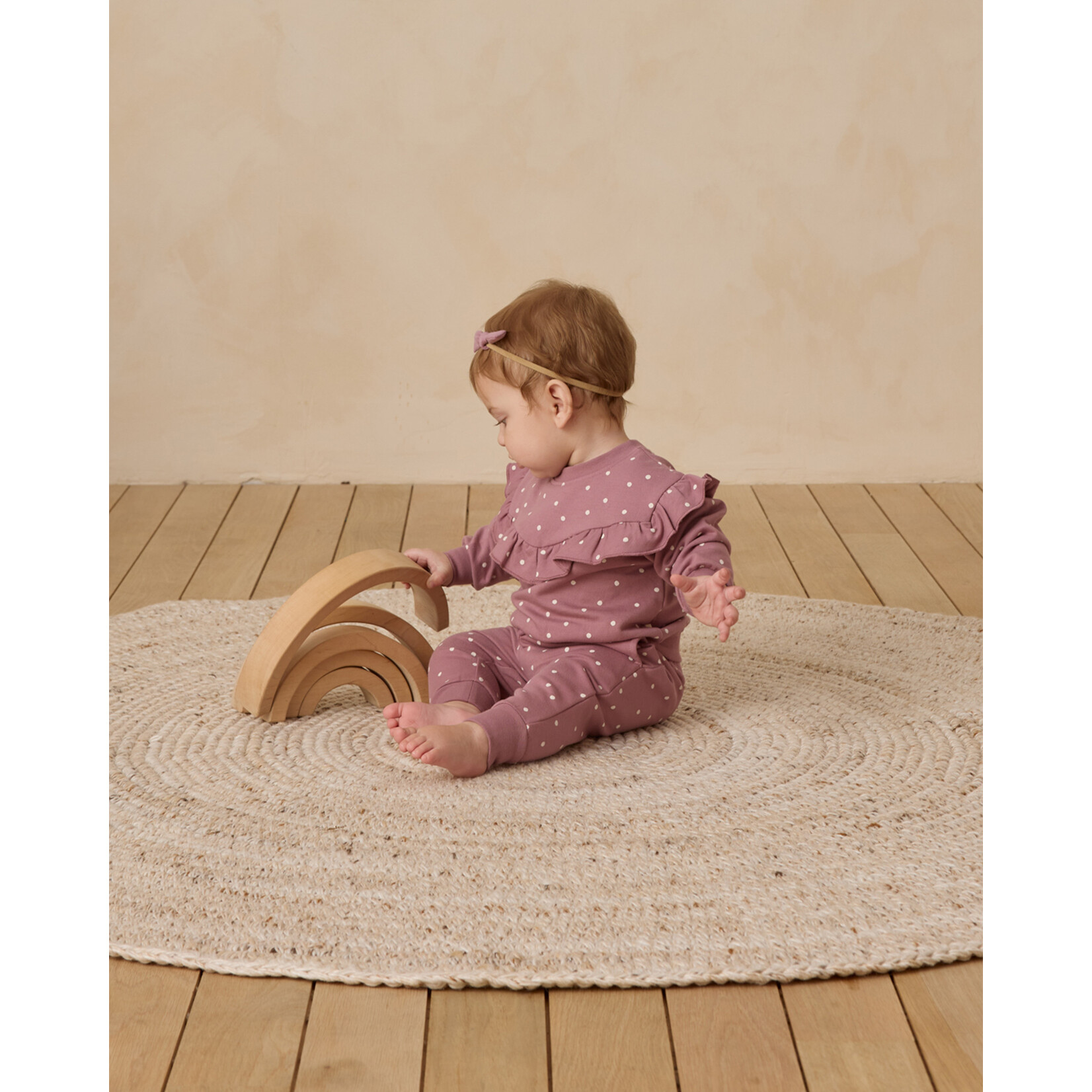 Quincy Mae Quincy Mae - Ruffle Fleece Sweatshirt