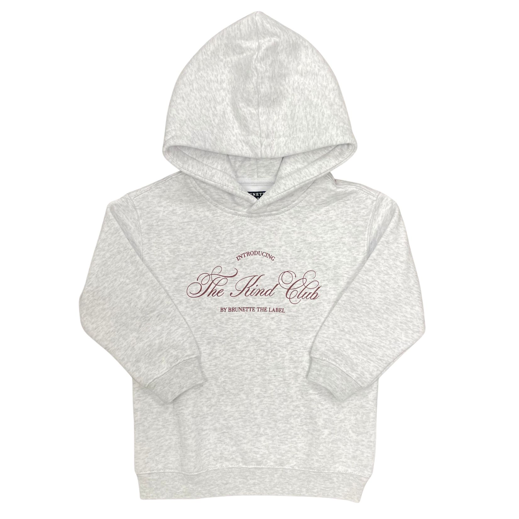 Brunette The Label Brunette The Label - Kind Club Hoodie | Grey With Burgandy