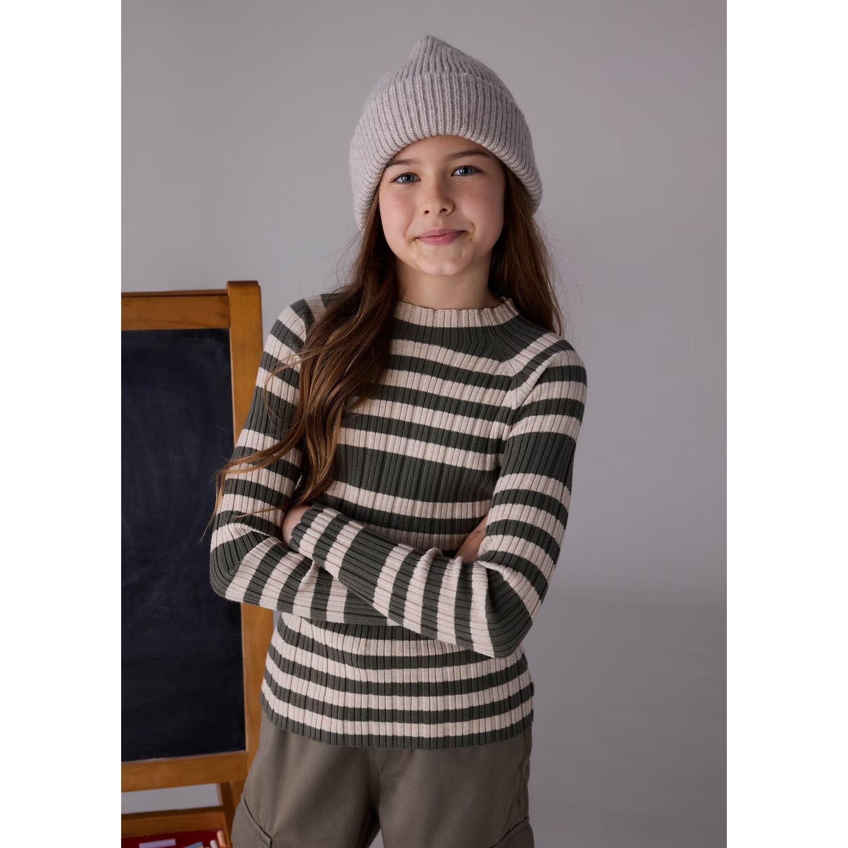 Mayoral Mayoral - Rib Knit Mock Neck Sweater