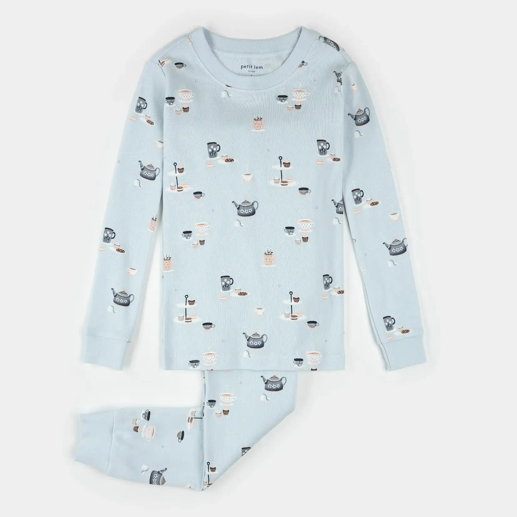 Petit Lem Petit Lem - Tea Party Print PJ Set