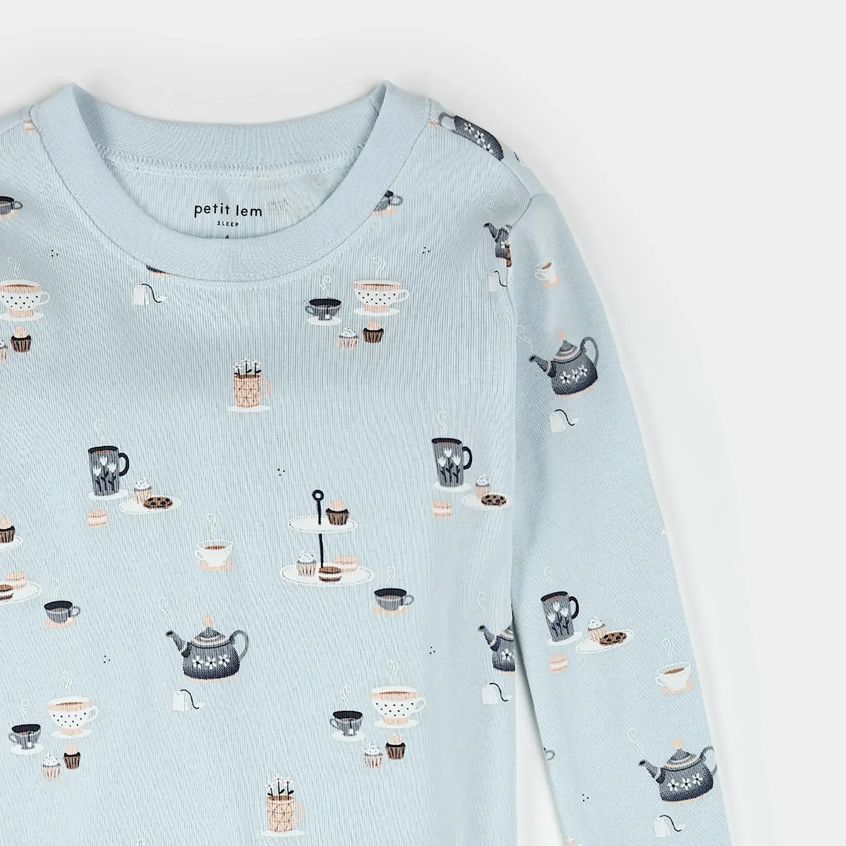 Petit Lem Petit Lem - Tea Party Print PJ Set