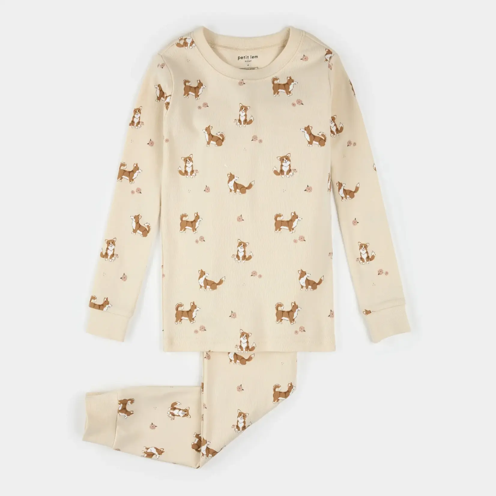 Petit Lem Petit Lem - Corgi Print PJ Set
