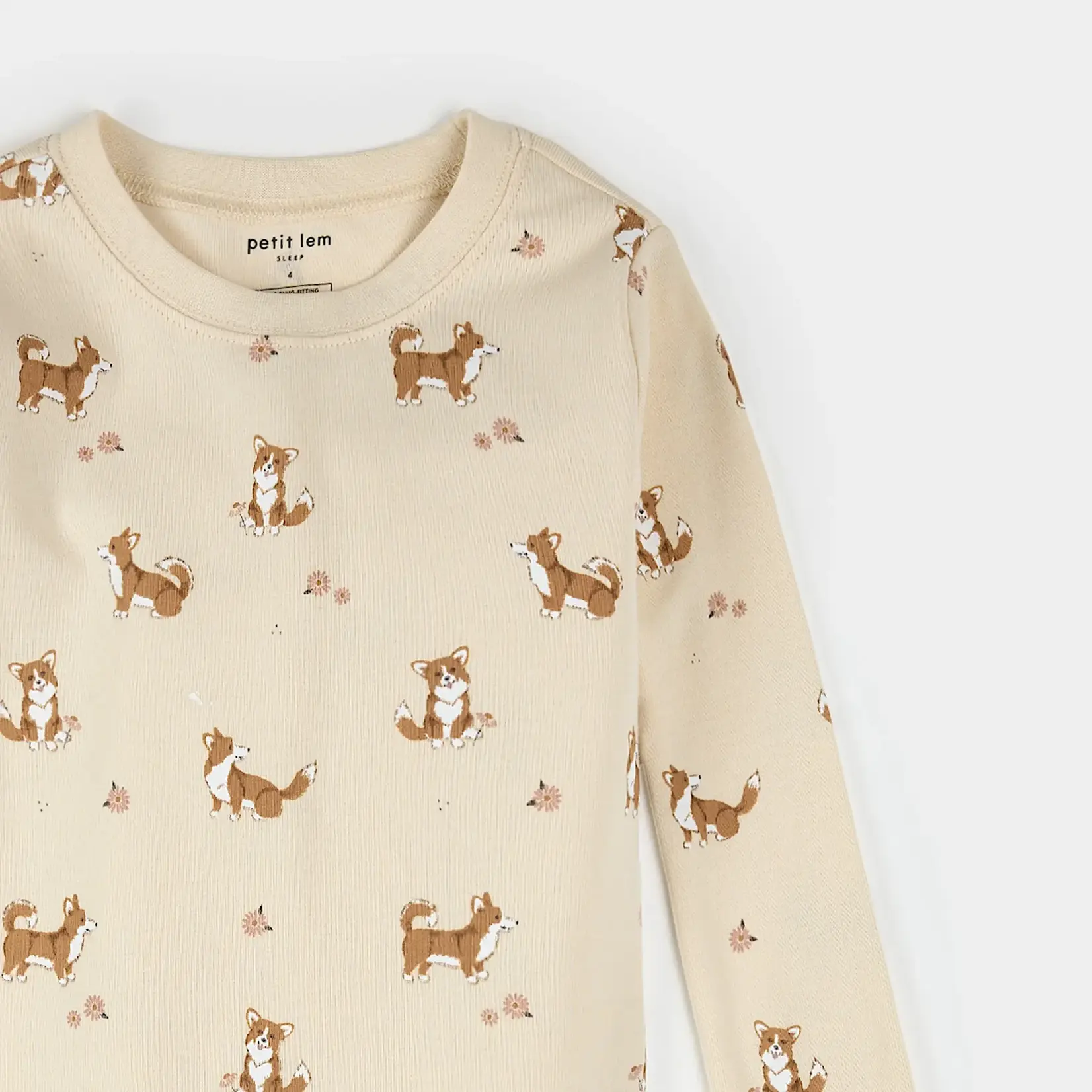Petit Lem Petit Lem - Corgi Print PJ Set