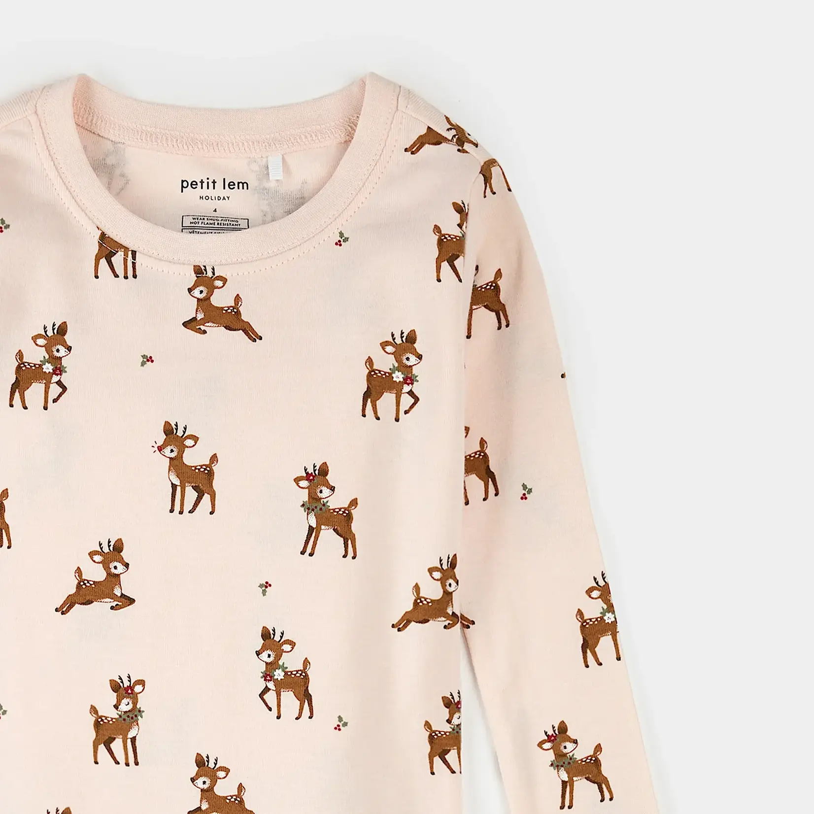 Petit Lem Petit Lem - Reindeer Print PJ Set
