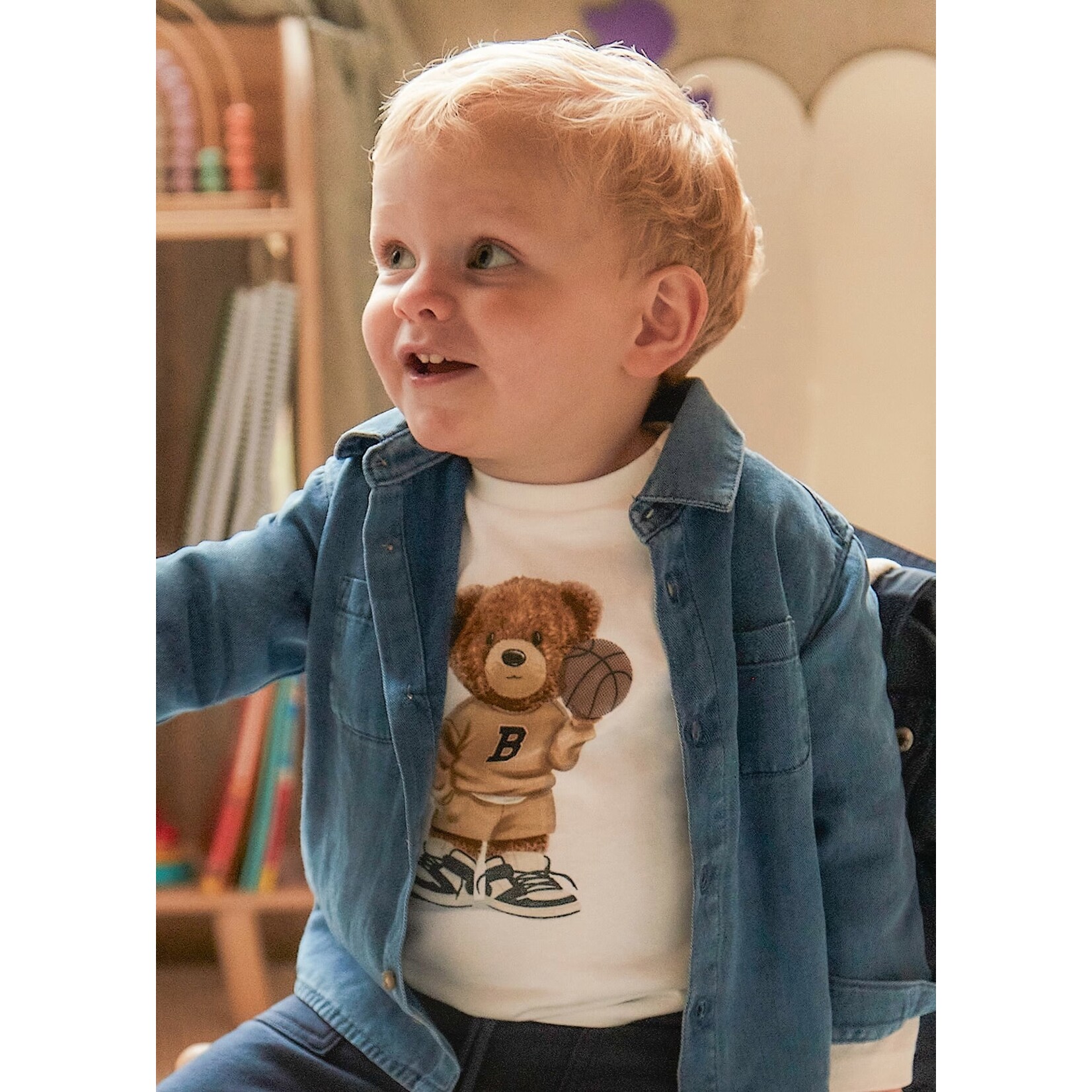 Mayoral Mayoral - L/S Bear Shirt
