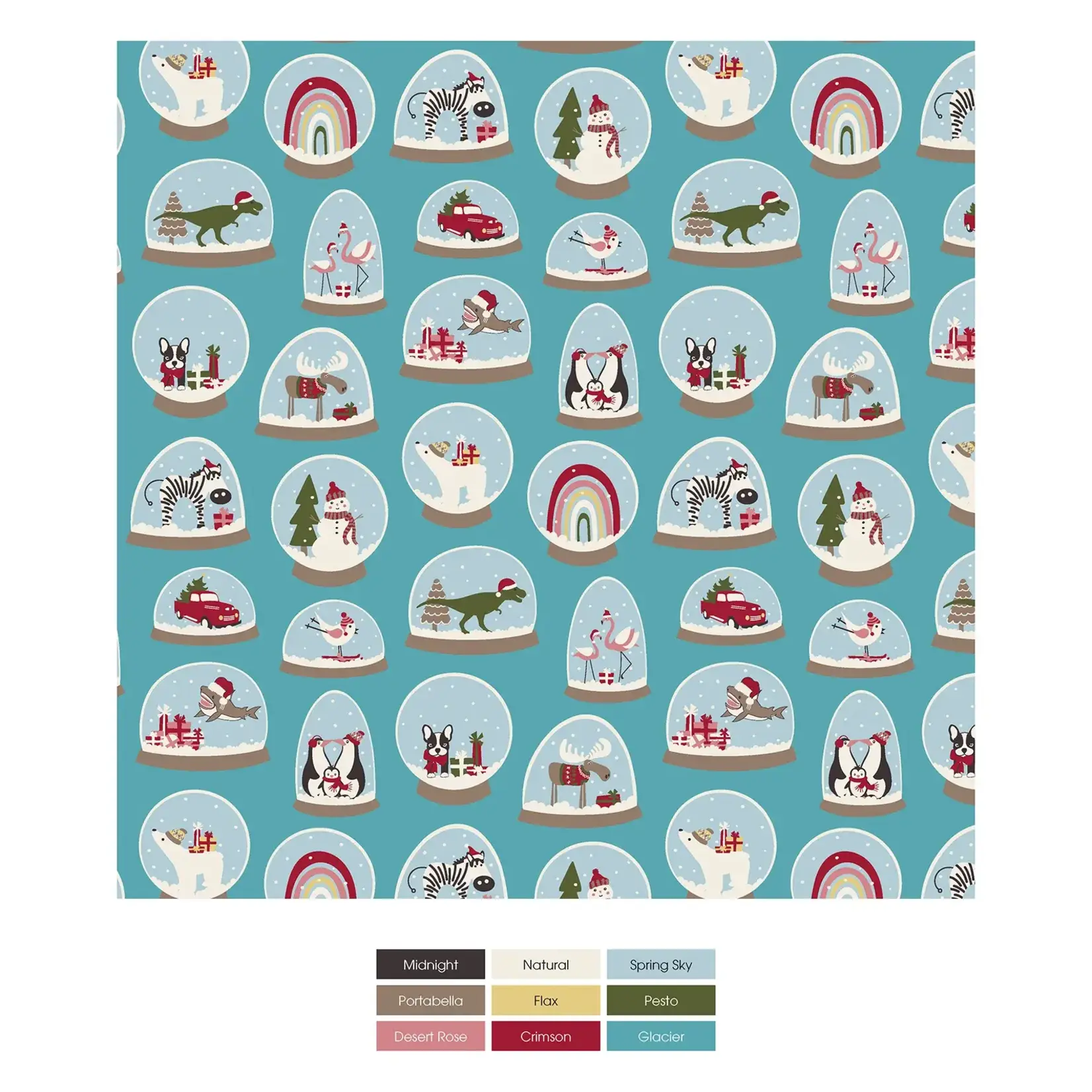 KicKee Pants KicKee Pants - 2 Way Footie Zipper Glacier Snow Globes