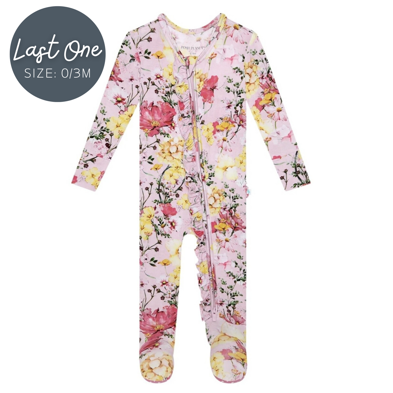 Posh Peanut Posh Peanut - Gaia Ruffled Zippered Footie