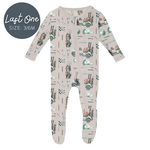 KicKee Pants KicKee Pants - Zipper Footie  Latte Golf