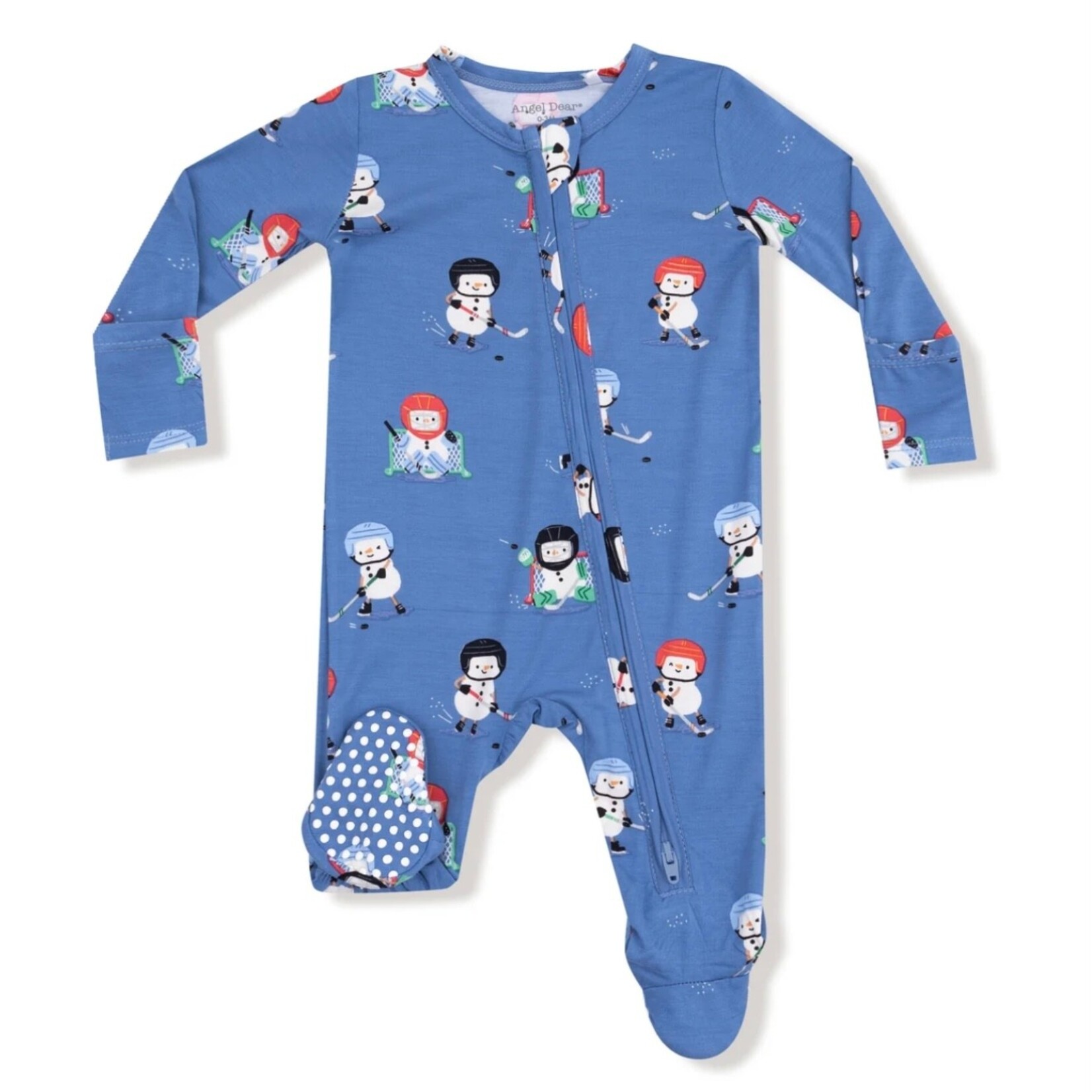 Angel Dear Angel Dear - 2 Way Snow Folks Ice Hockey Zipper Footie