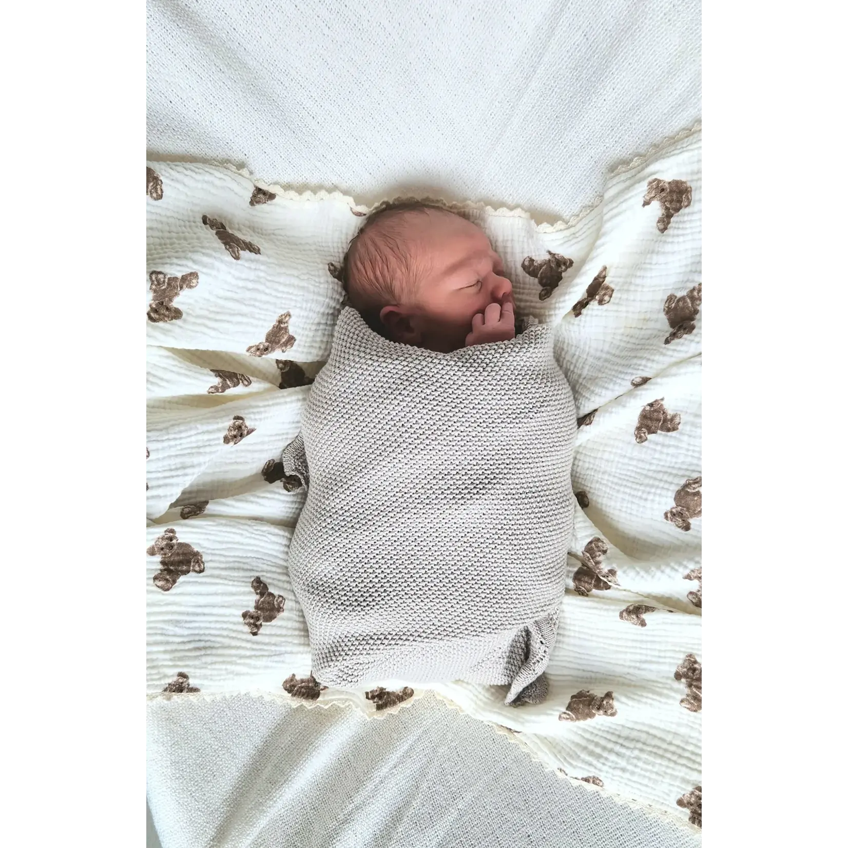 ba.be.O ba.be.O - Teddy Muslin Blanket