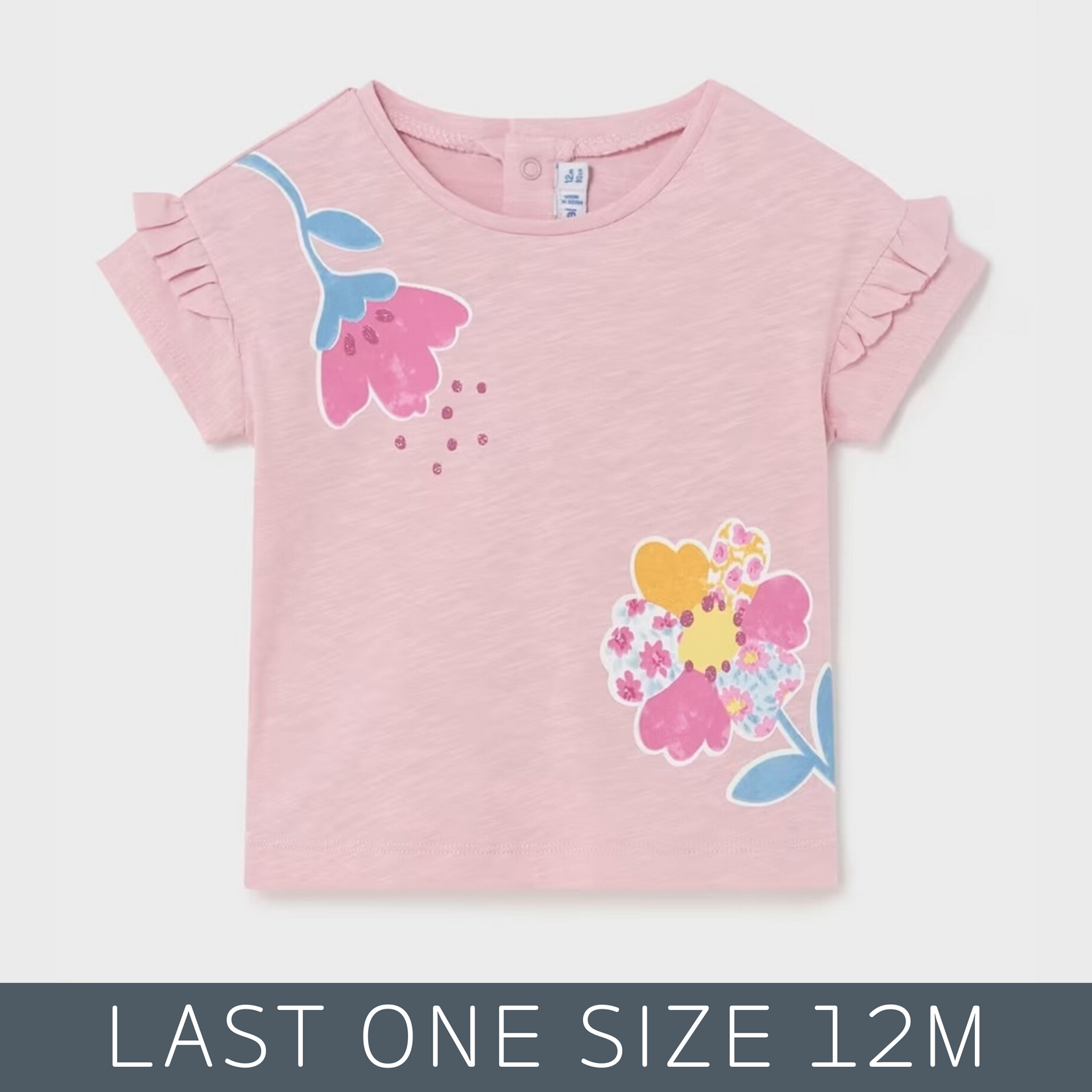 Mayoral Mayoral - S/S T-Shirt With Ruffle on Sleeve