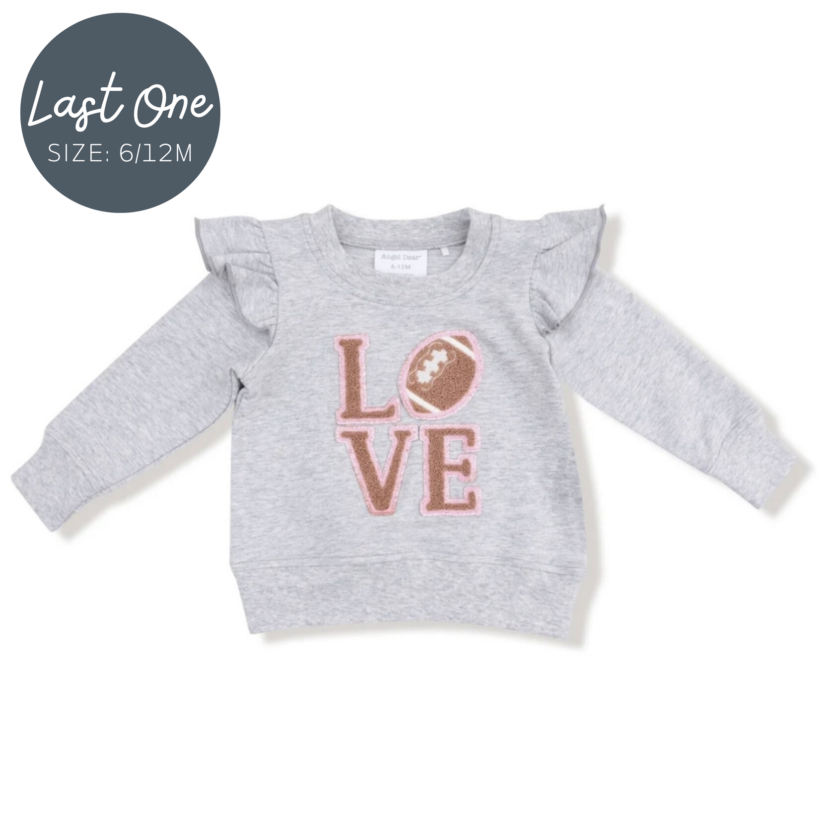 Angel Dear Angel Dear - French Terry Sport Ruffle Varisity Sweatshirt