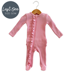 Spearmint Love Spearmint Love - Organic  Waffle Ruffle Zip Footie