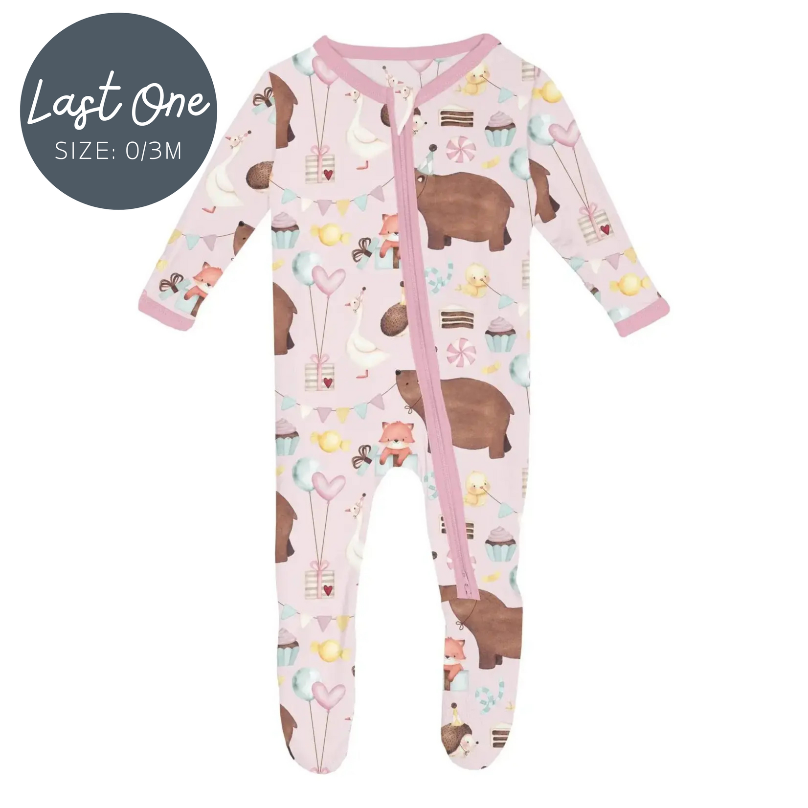 KicKee Pants KicKee Pants - Zipper Footie | Violet Forest Party