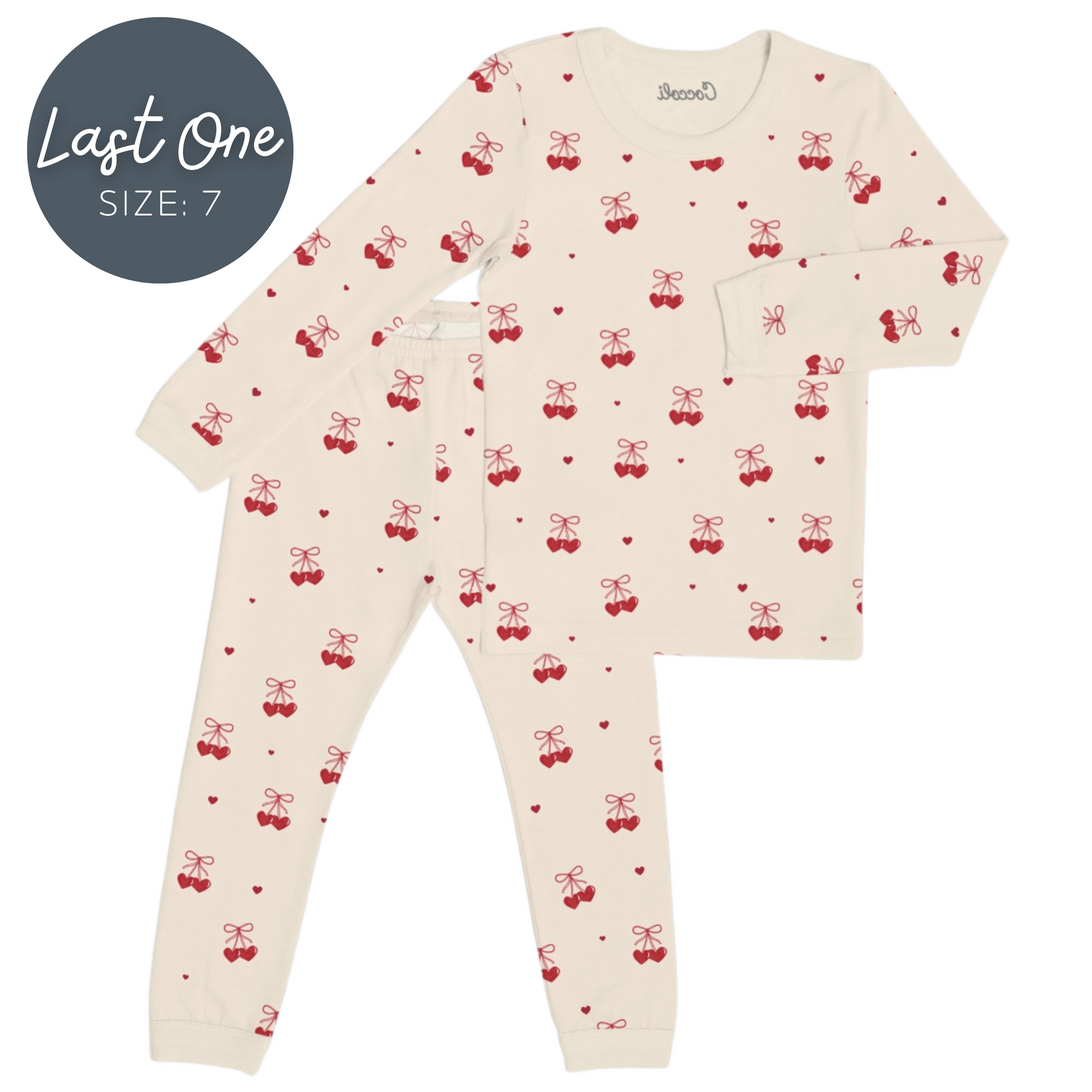 Coccoli Coccoli - Modal L/S Pajama Set | Cherry Hearts