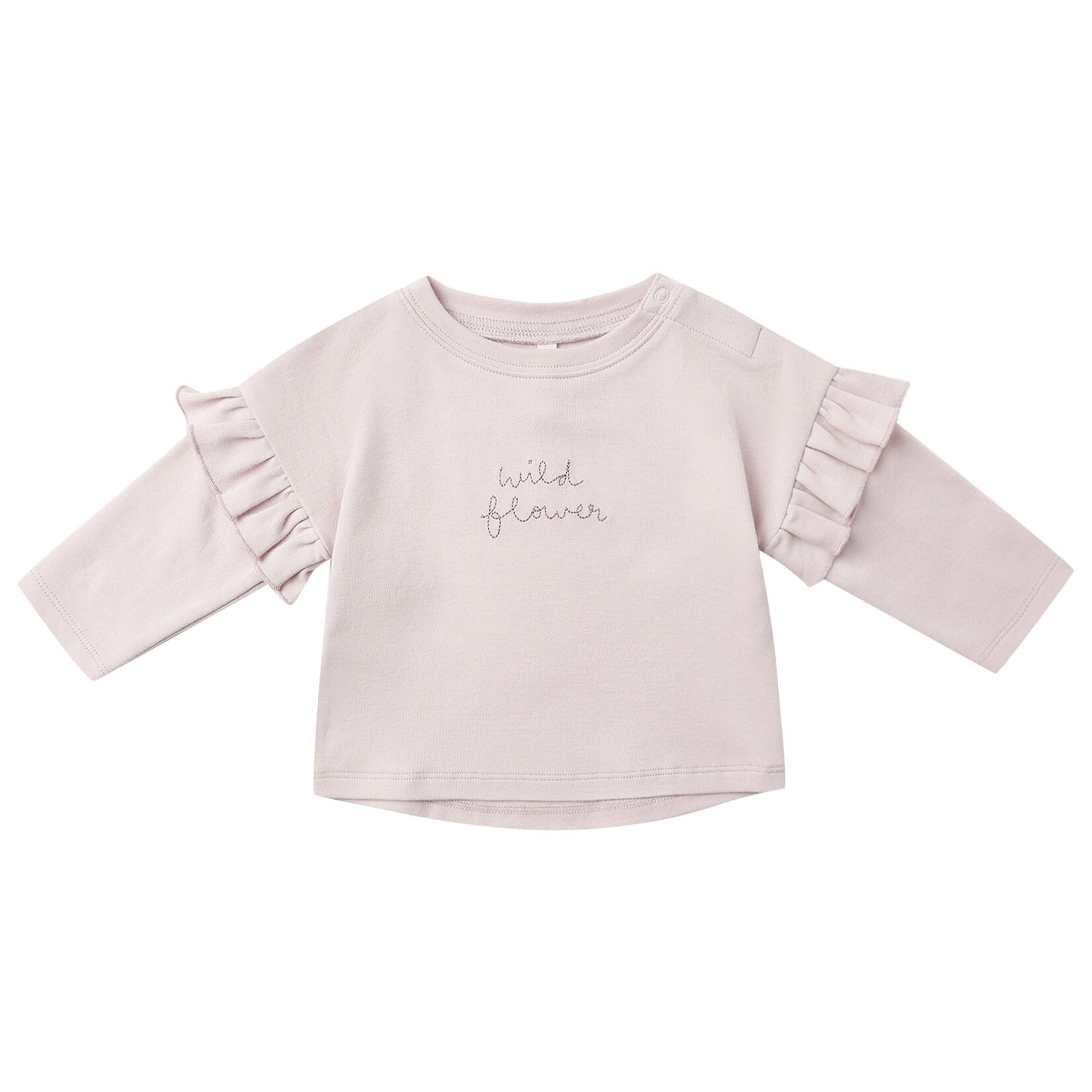 Quincy Mae Quincy Mae - Ruffle Long Sleeve Tee