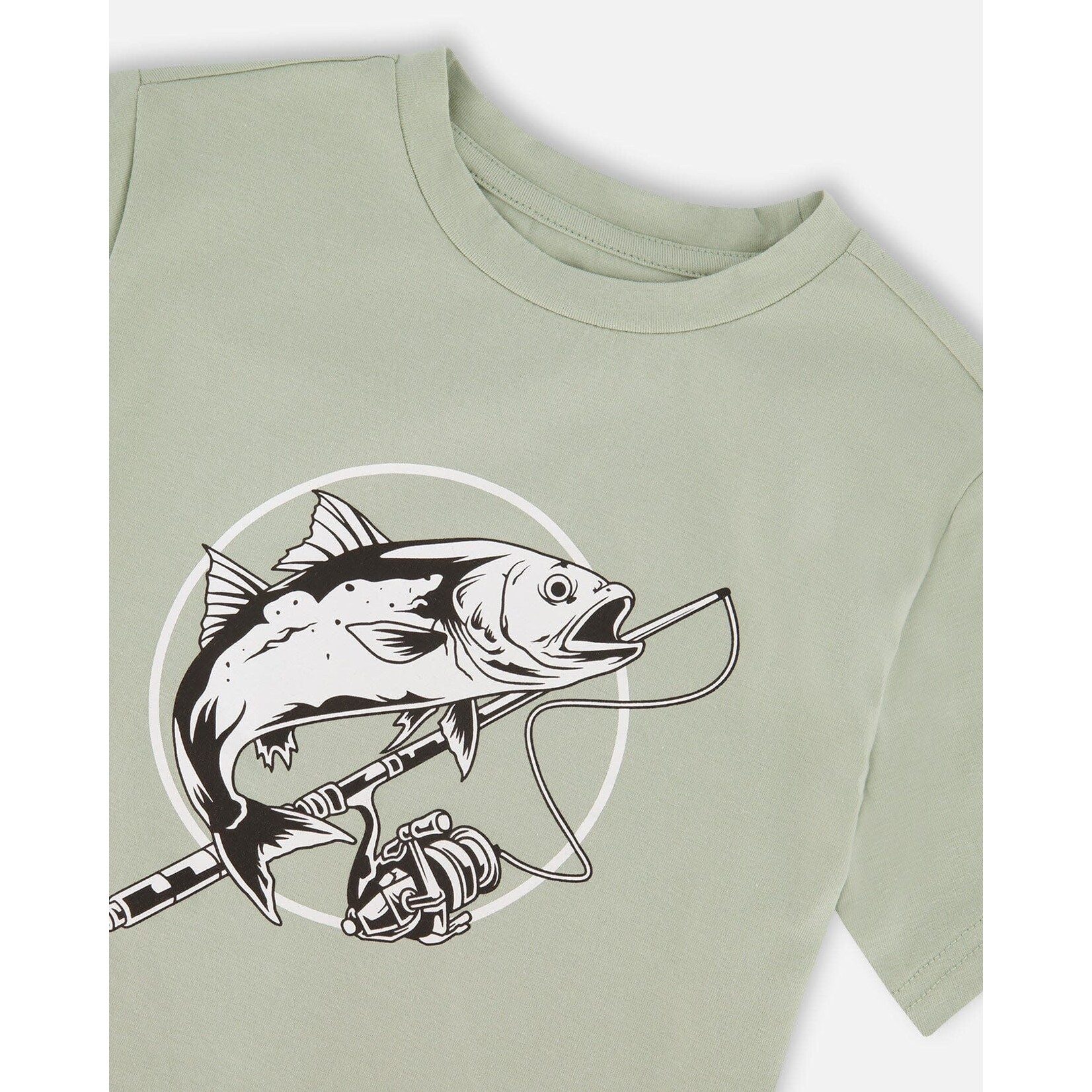 Deux Par Deux Deux Par Deux- Cotton Jersey Fish TShirt