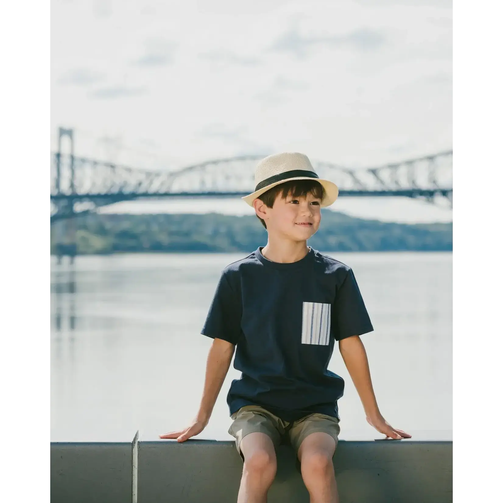 Deux Par Deux Deux Par Deux- Jersey T-Shirt With Pocket