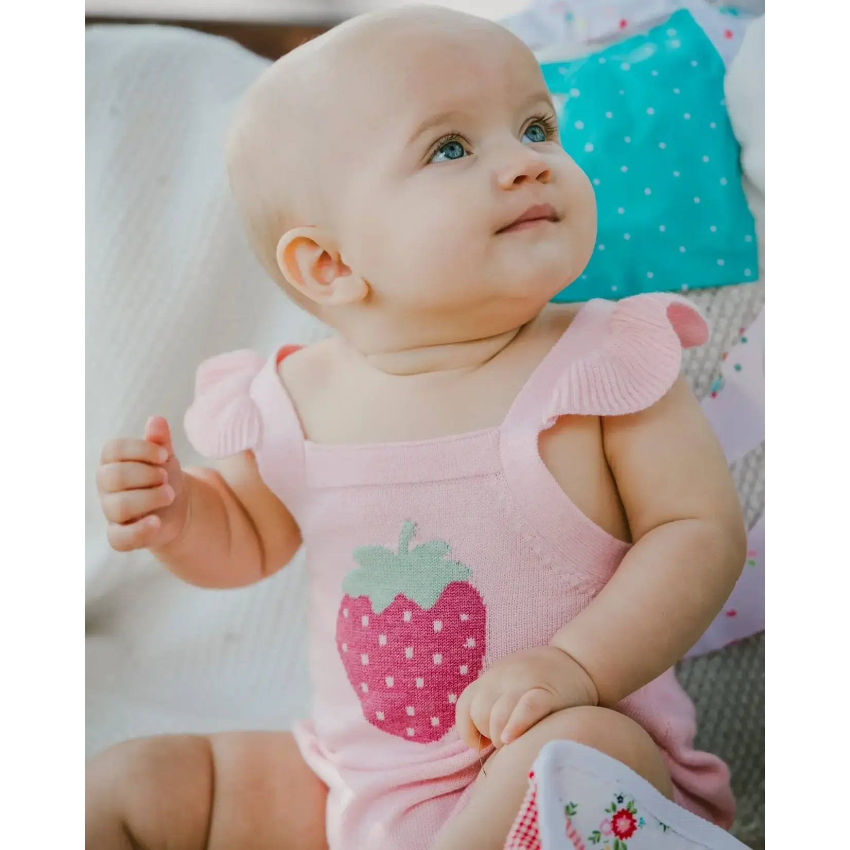 Deux Par Deux Deux Par Deux - Knit Strawberry Romper