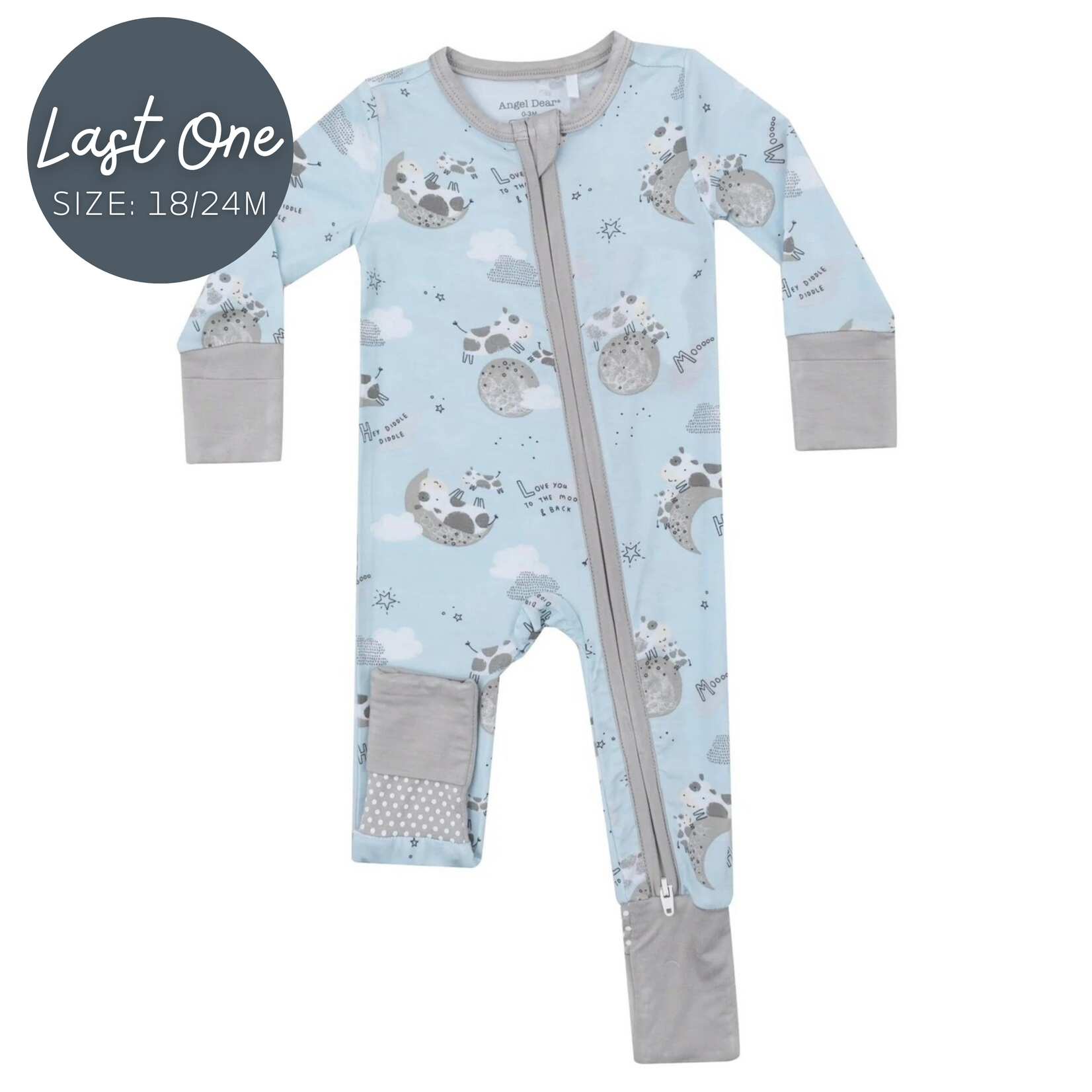 Angel Dear Angel Dear -  Love You To The Moon 2-Way Zipper Romper