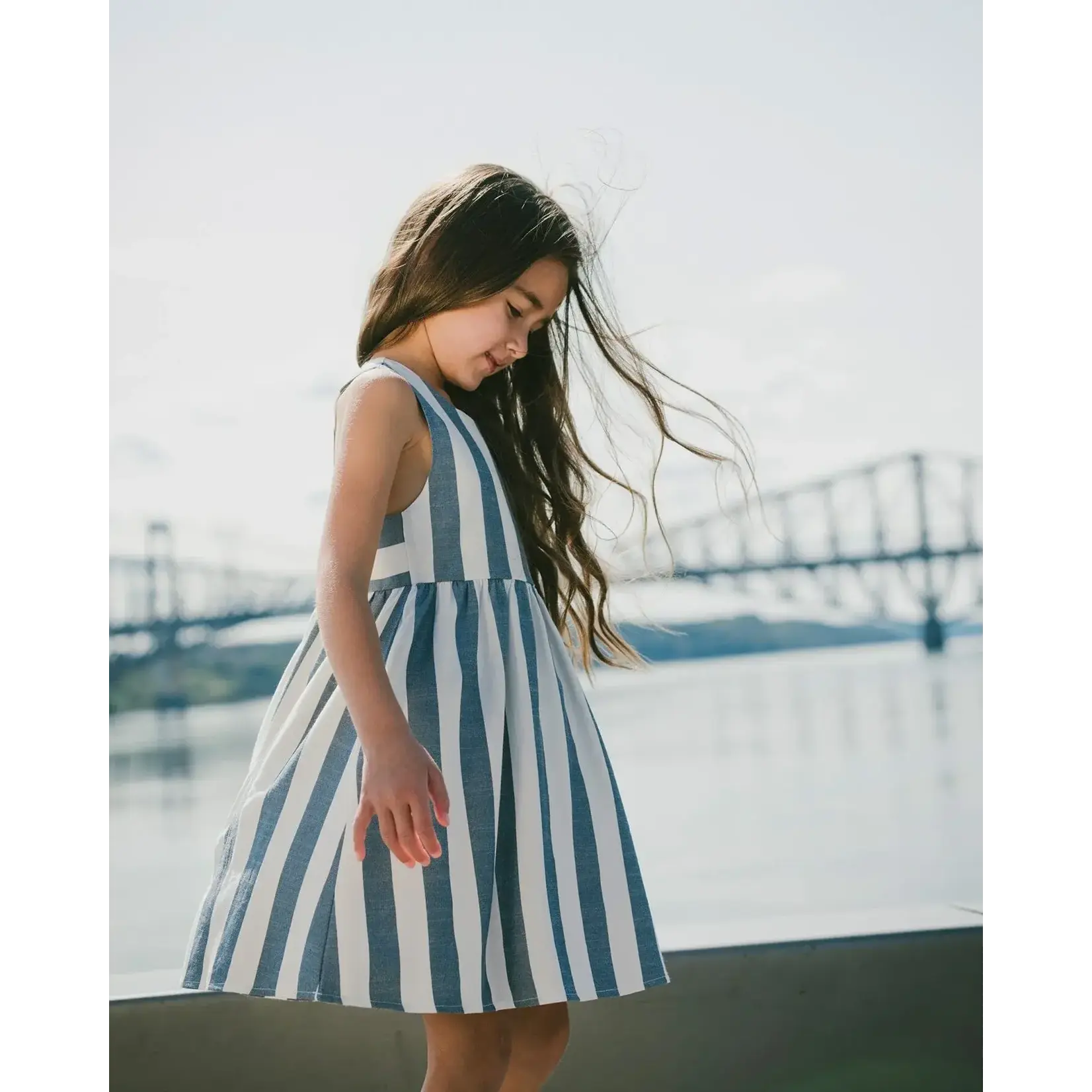 Deux Par Deux Deux Par Deux - Sleeveless Striped Dress