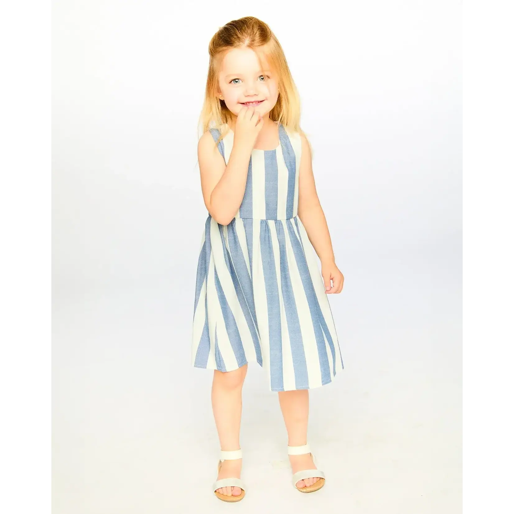 Deux Par Deux Deux Par Deux - Sleeveless Striped Dress