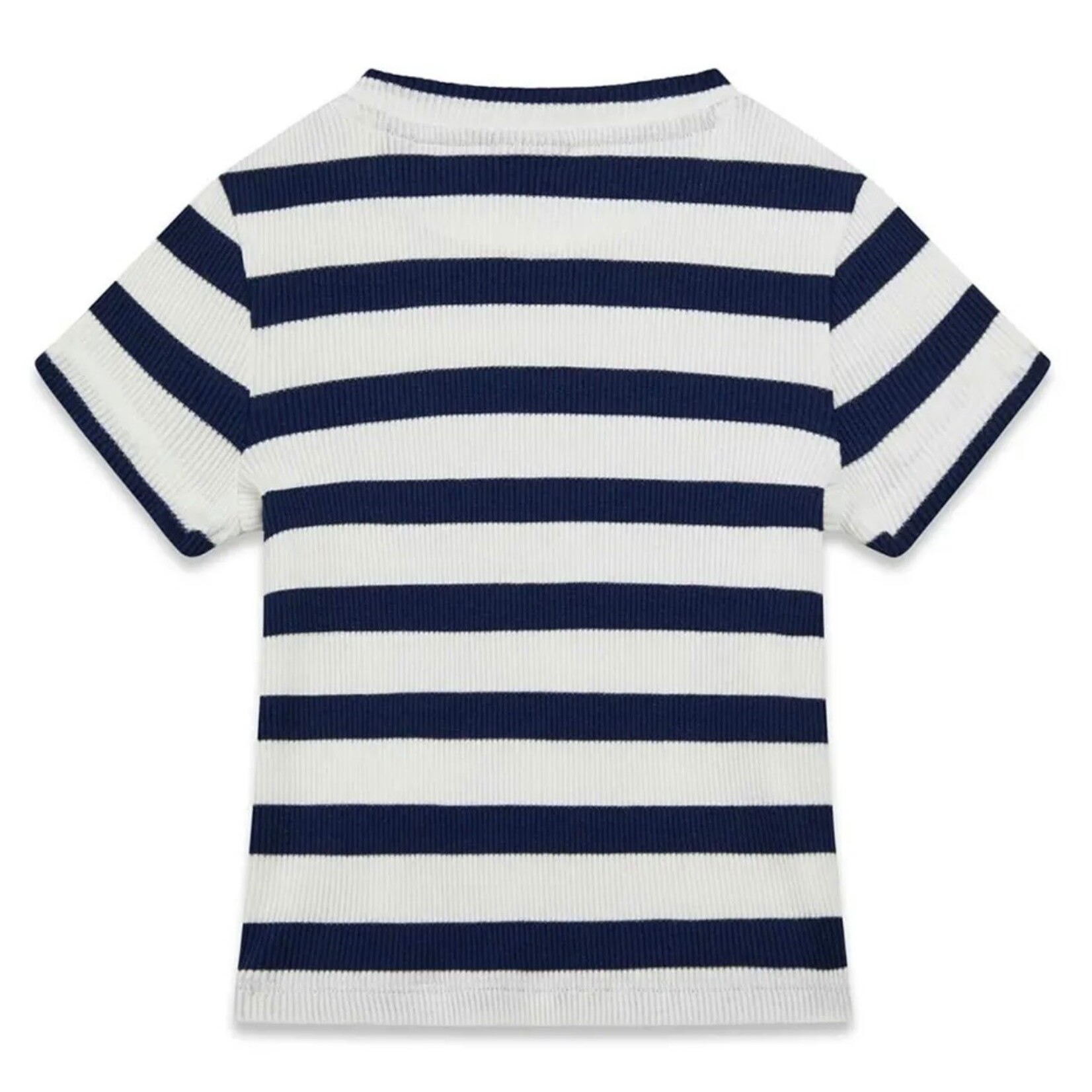 Guess Guess - Stripe White Navy  Rib S/S T-Shirt