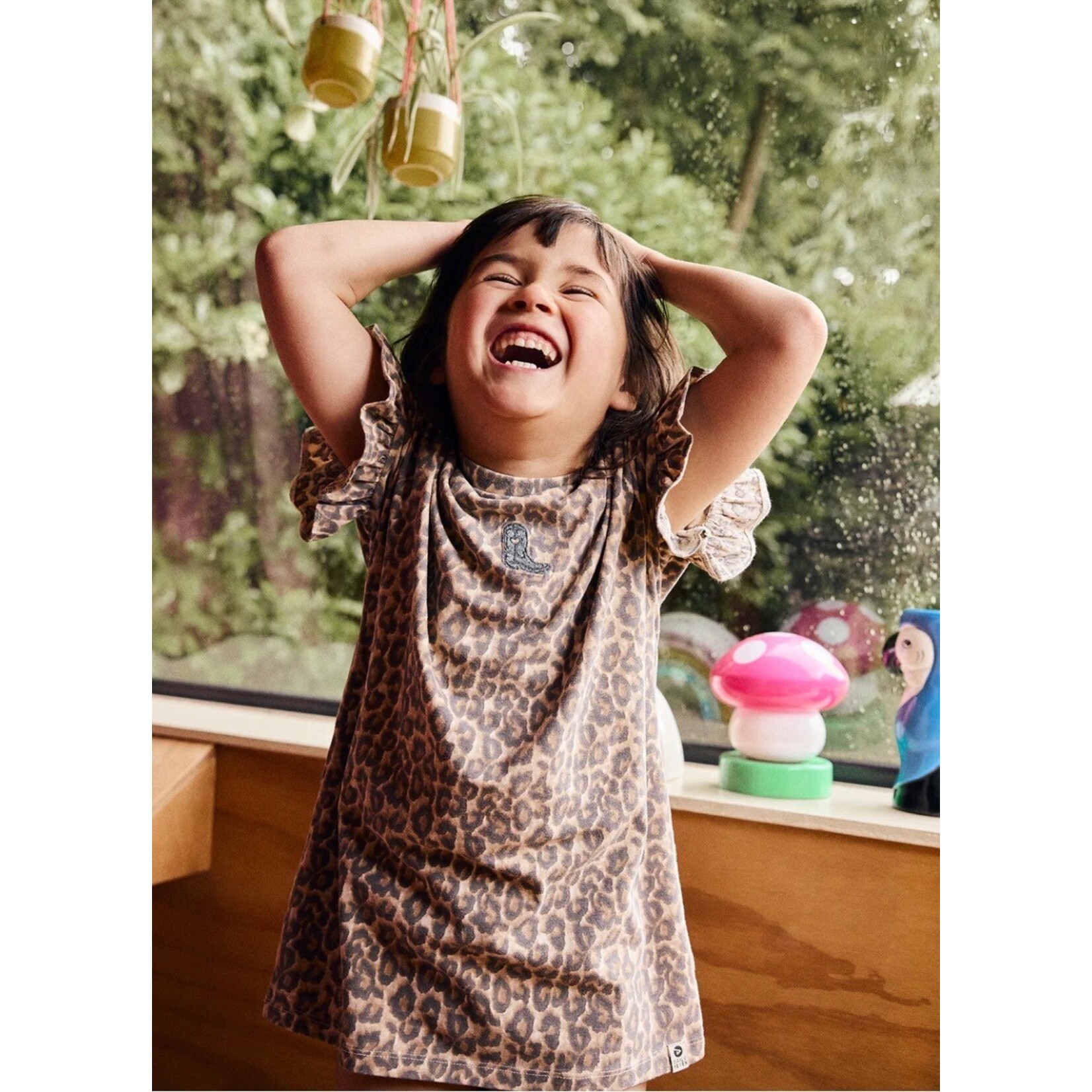 Daily 7 Daily  Seven- Leopard Allover T-Shirt Dress