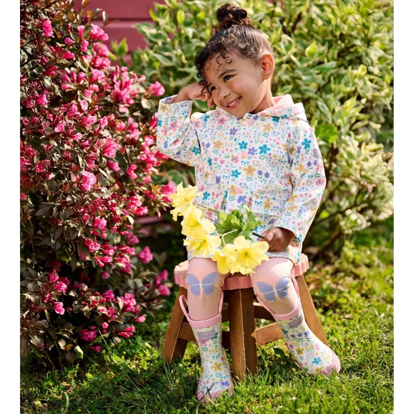 Hatley Hatley - Little Garden Chicks  Rain Boots With Handles