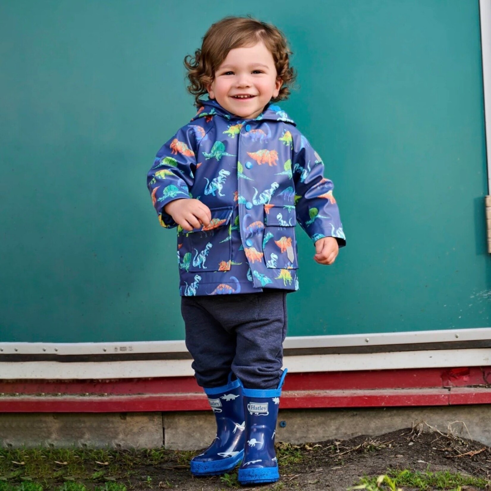 Hatley Hatley - Little Dinos Rain Boots With Handles